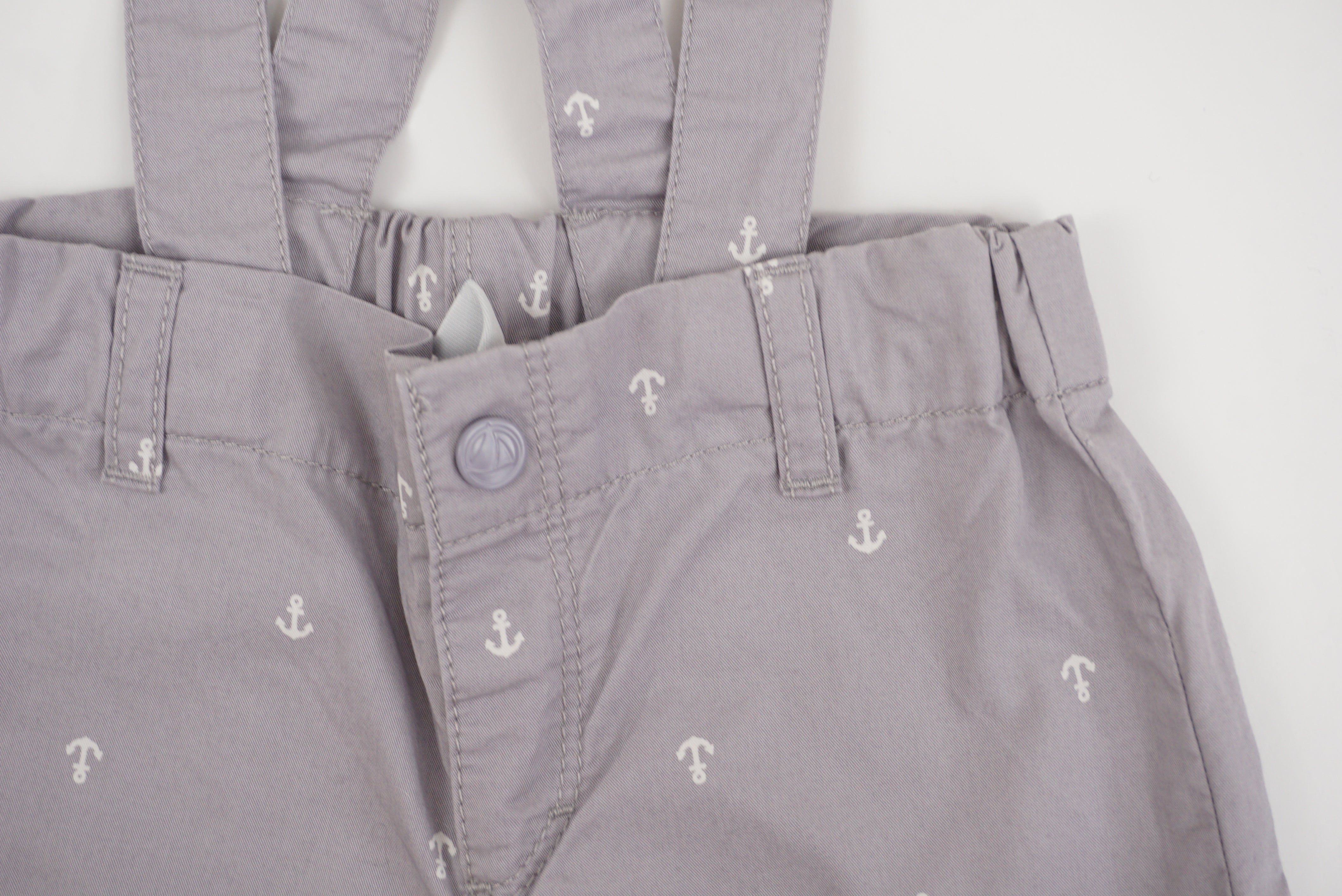 Bermuda à bretelles Gris - 18 mois