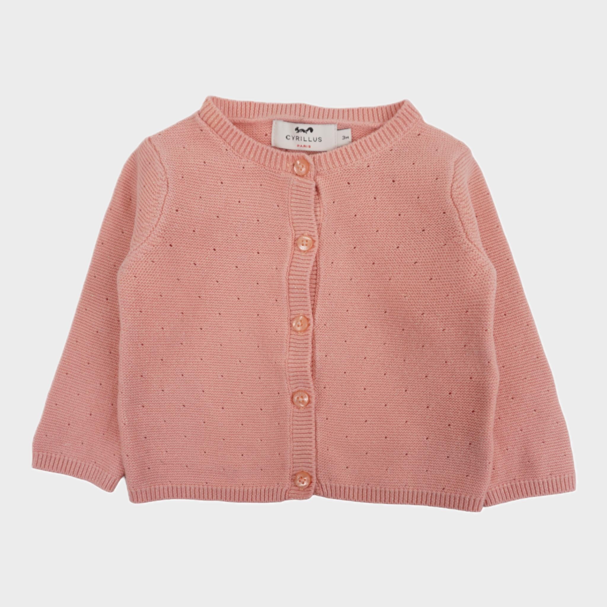 Cardigan Rose - 3 mois