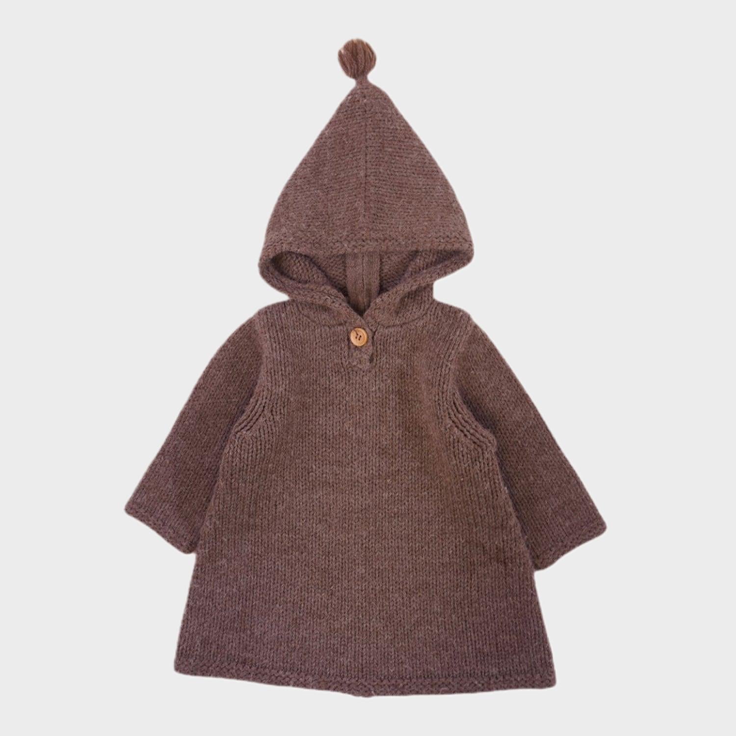 Burnou Marron - 12 mois