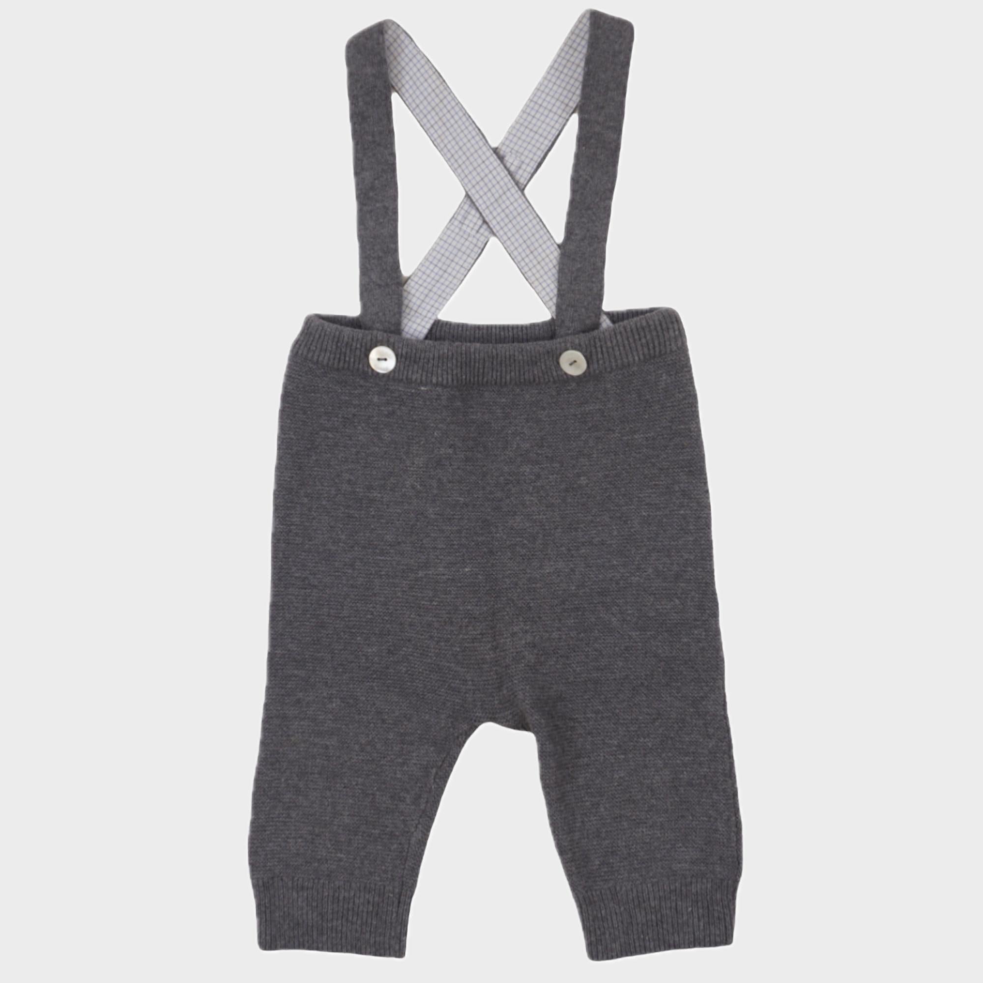 Pantalon à bretelles Gris - 12 mois