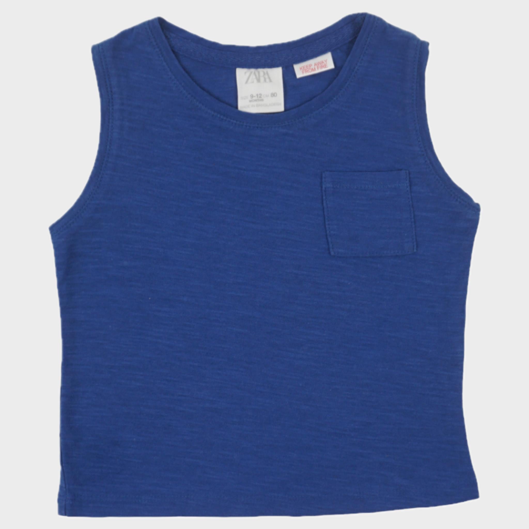 Débardeur Bleu - 9/12 mois