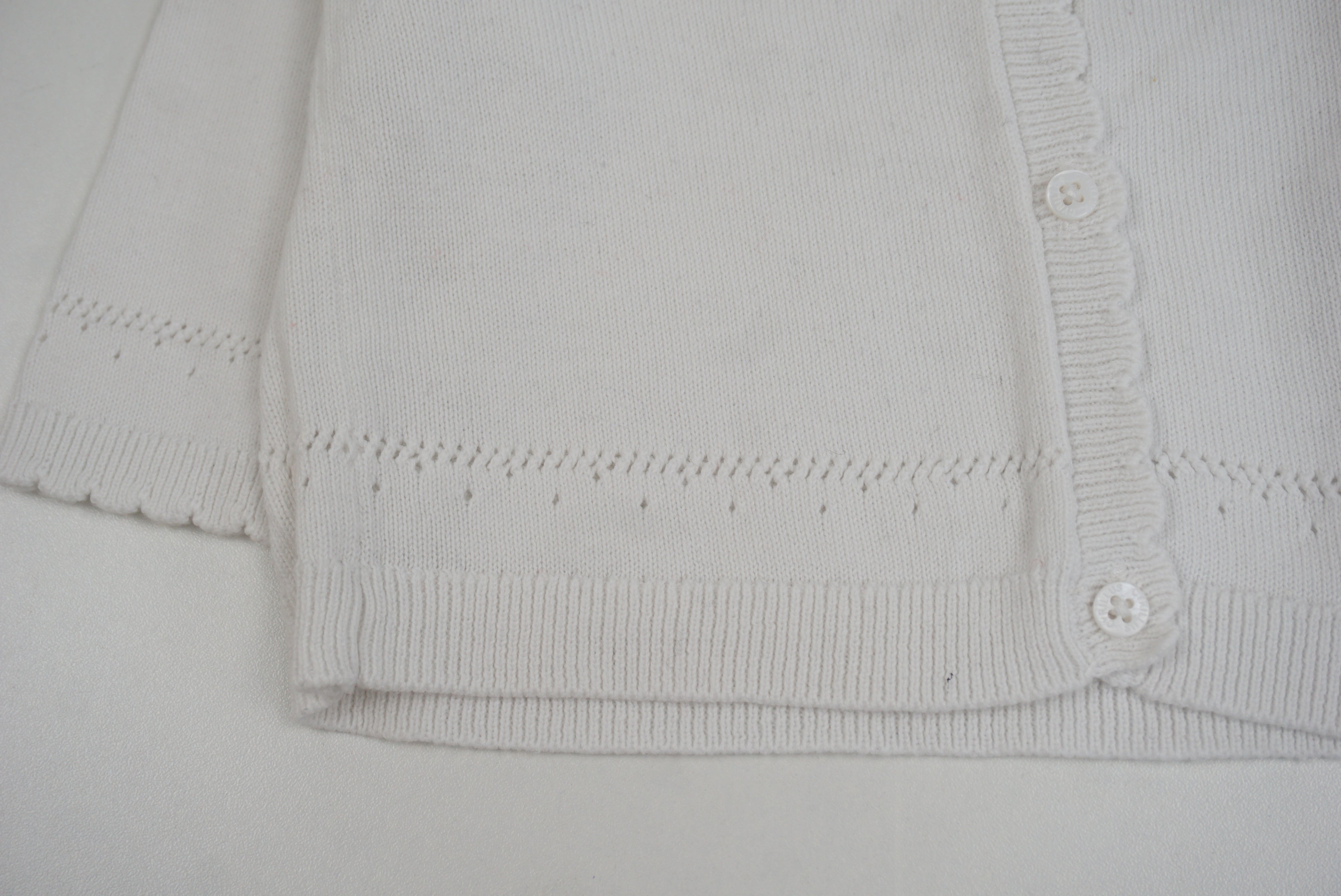 Gilet Blanc - 6/9 mois