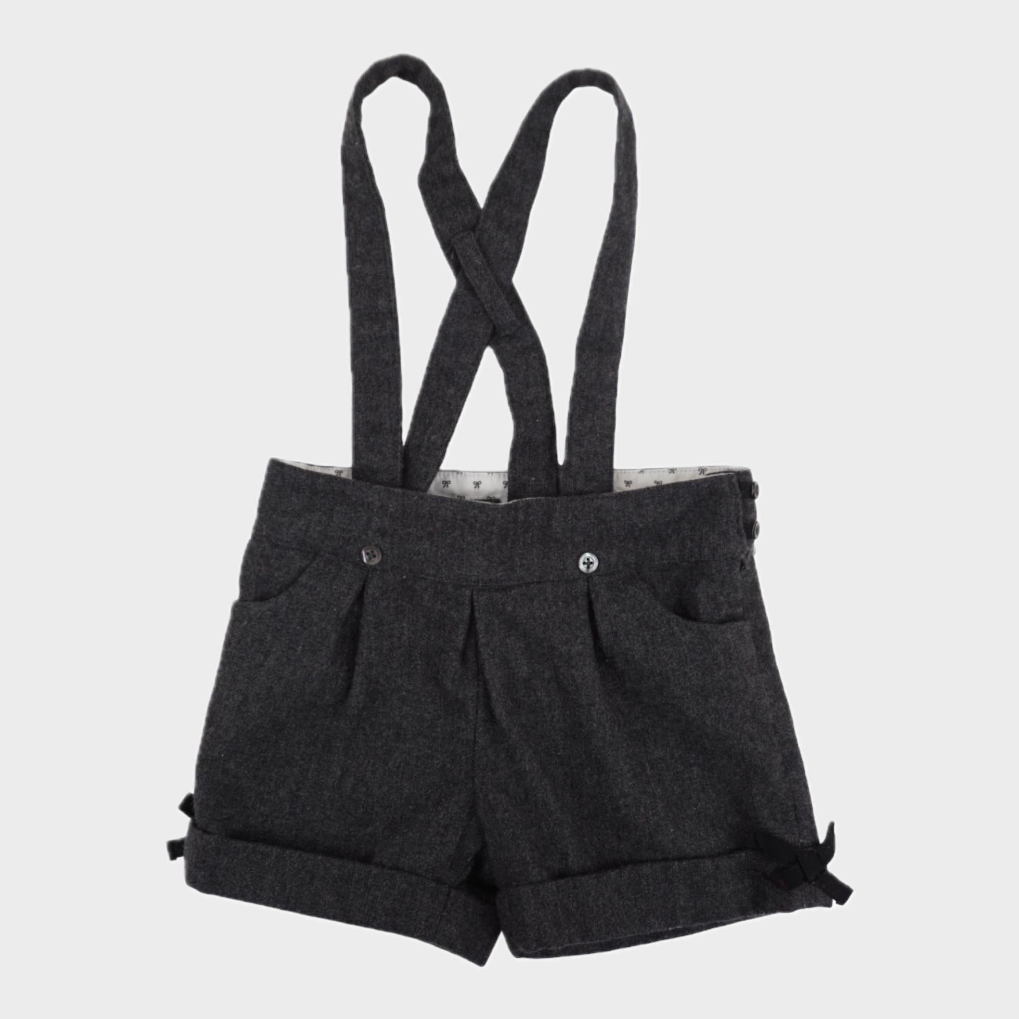 Short à bretelles Gris - 18 mois