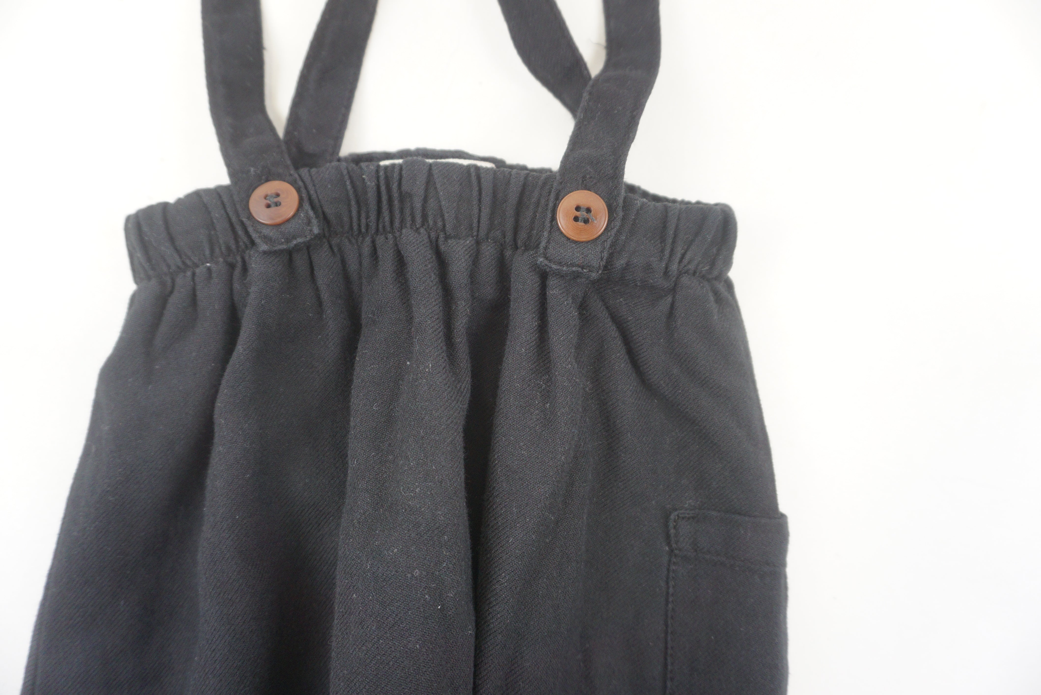 Pantalon à bretelles Noir - 12/18 mois