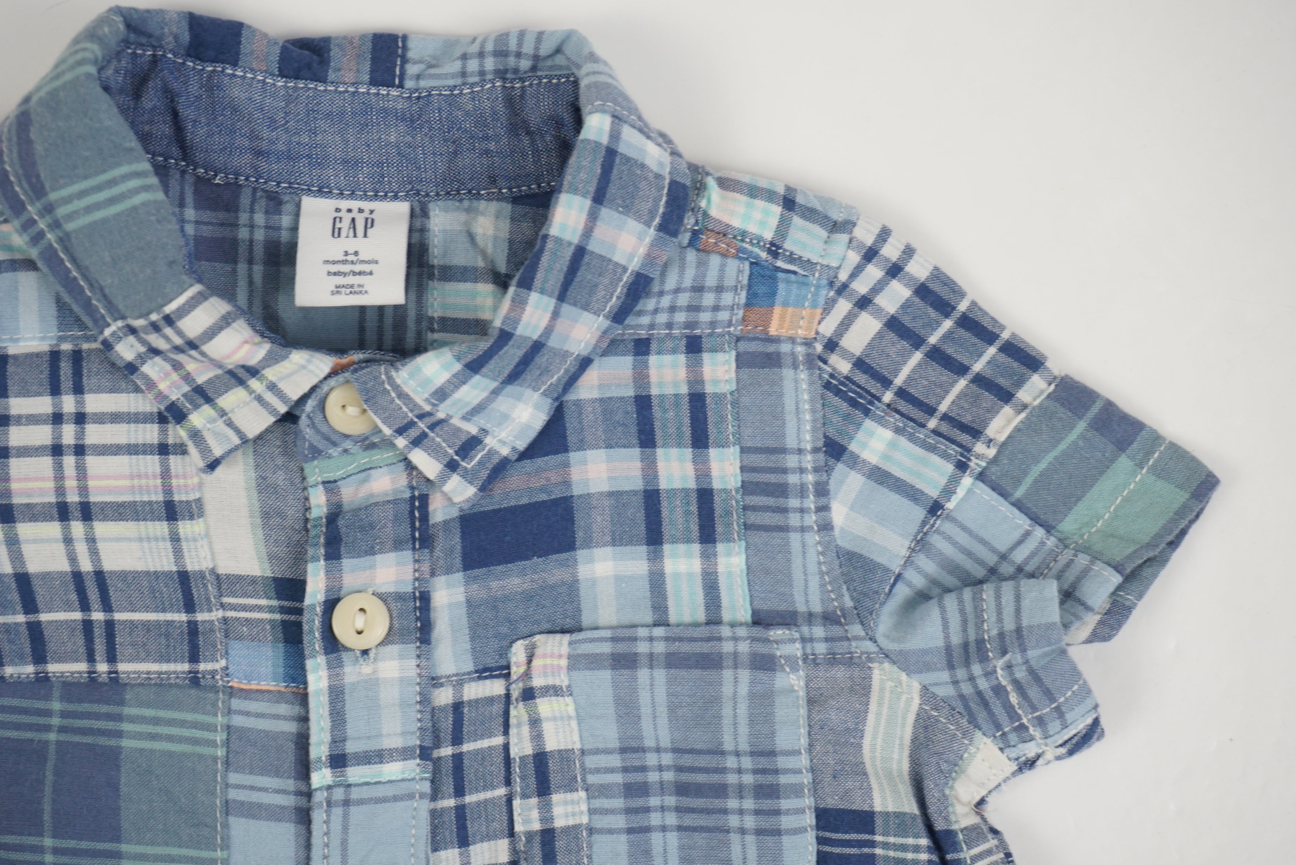 Combishort Bleu - 3/6 mois