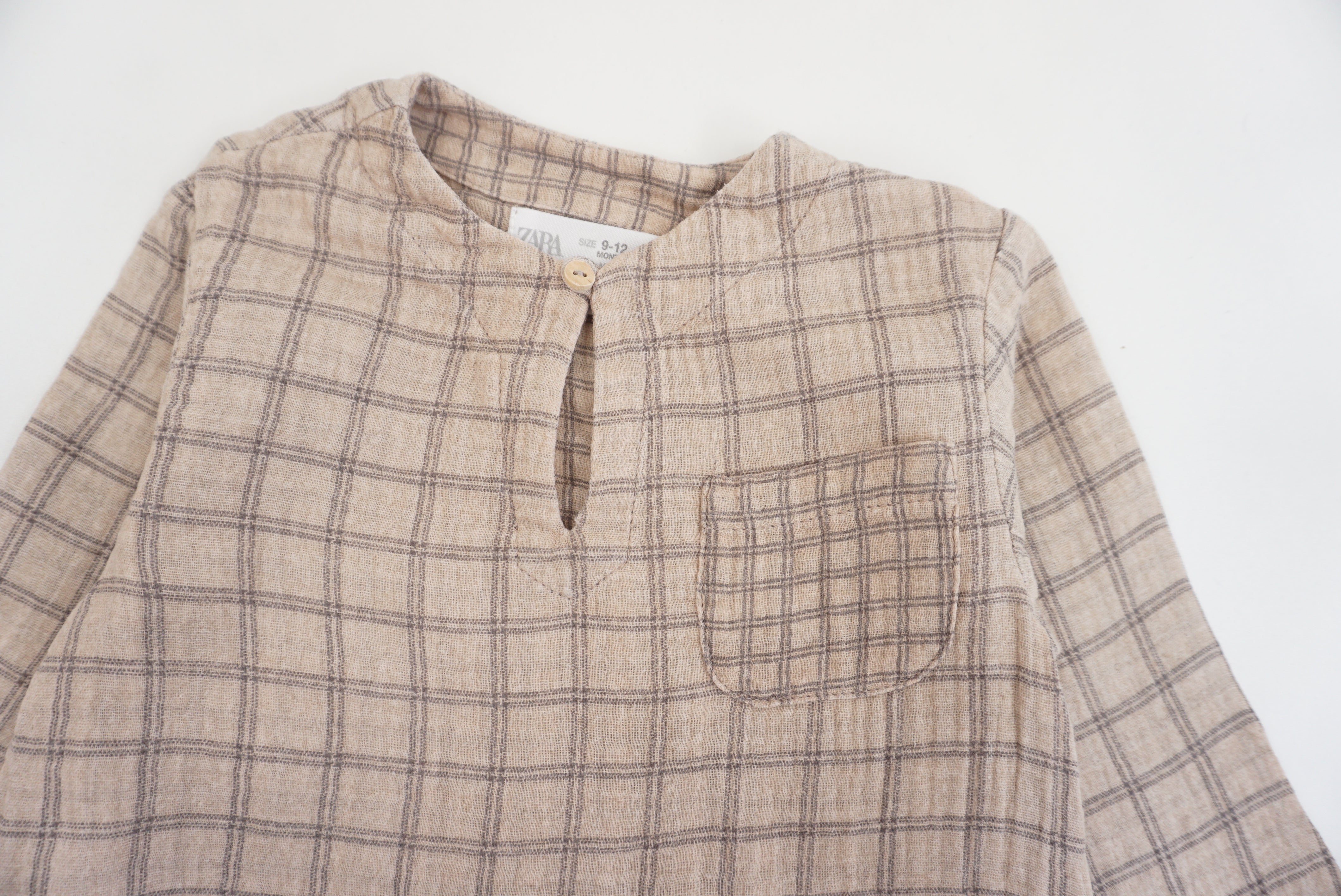 Blouse Beige -9/12 mois