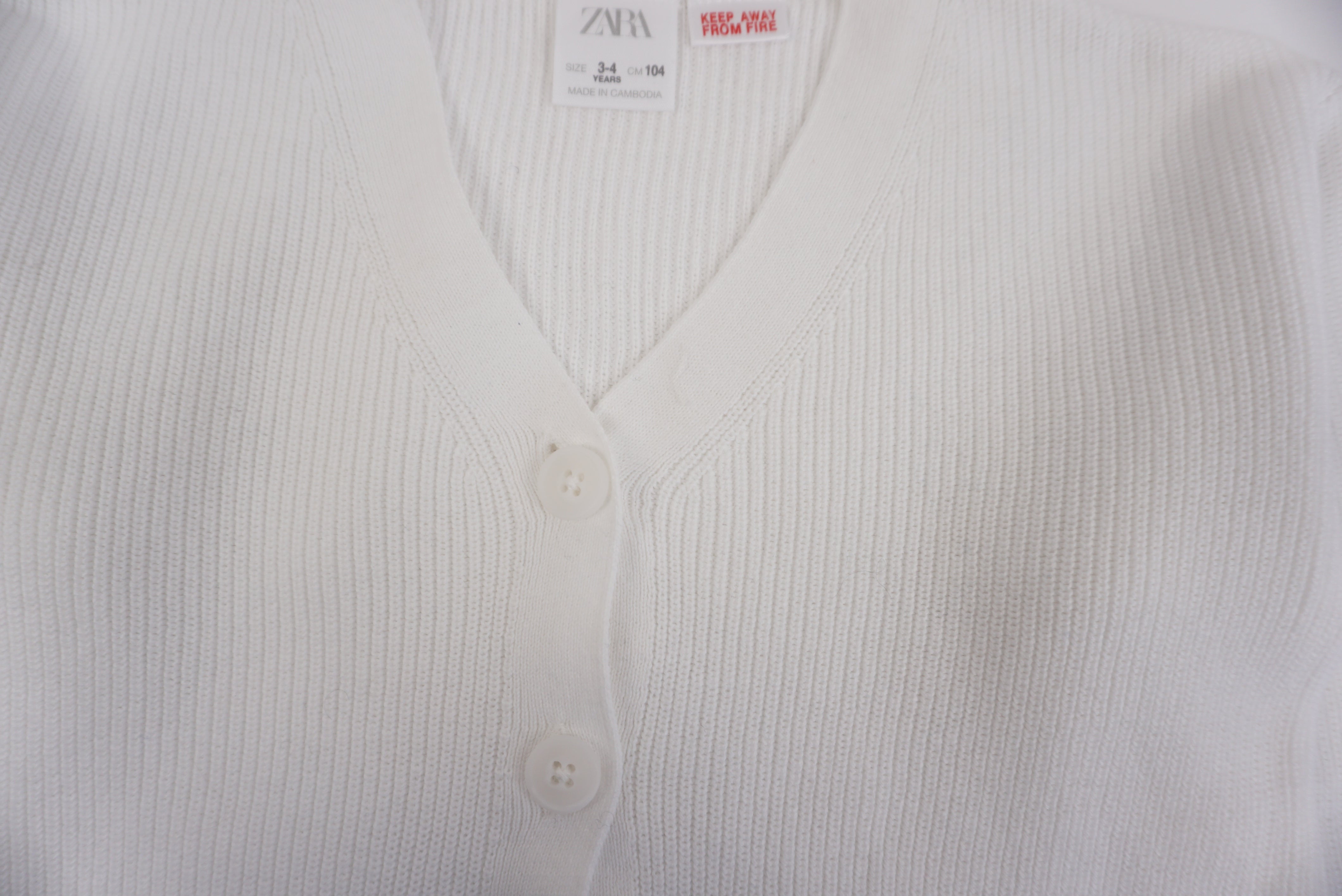 Cardigan Blanc - 3/4 ans