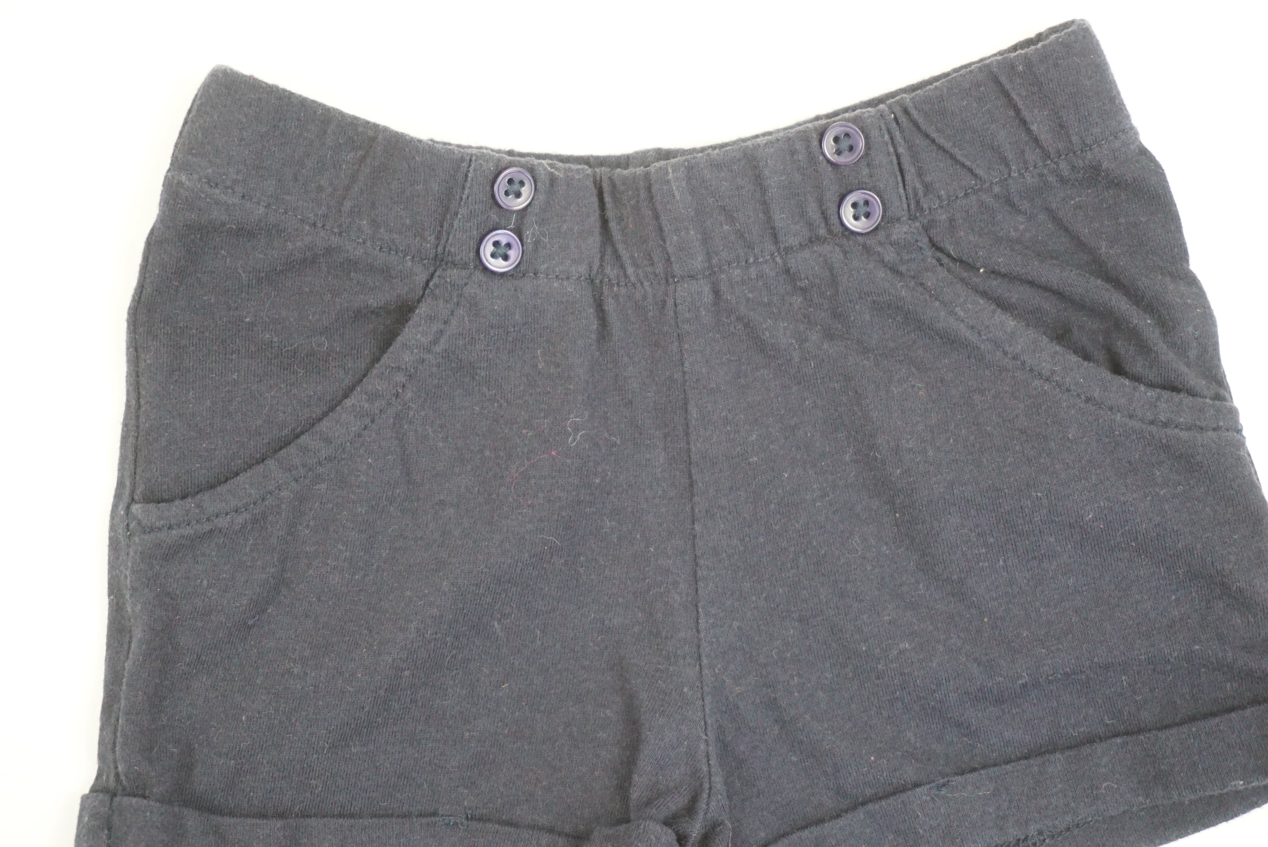 Short Bleu - 6/9 mois