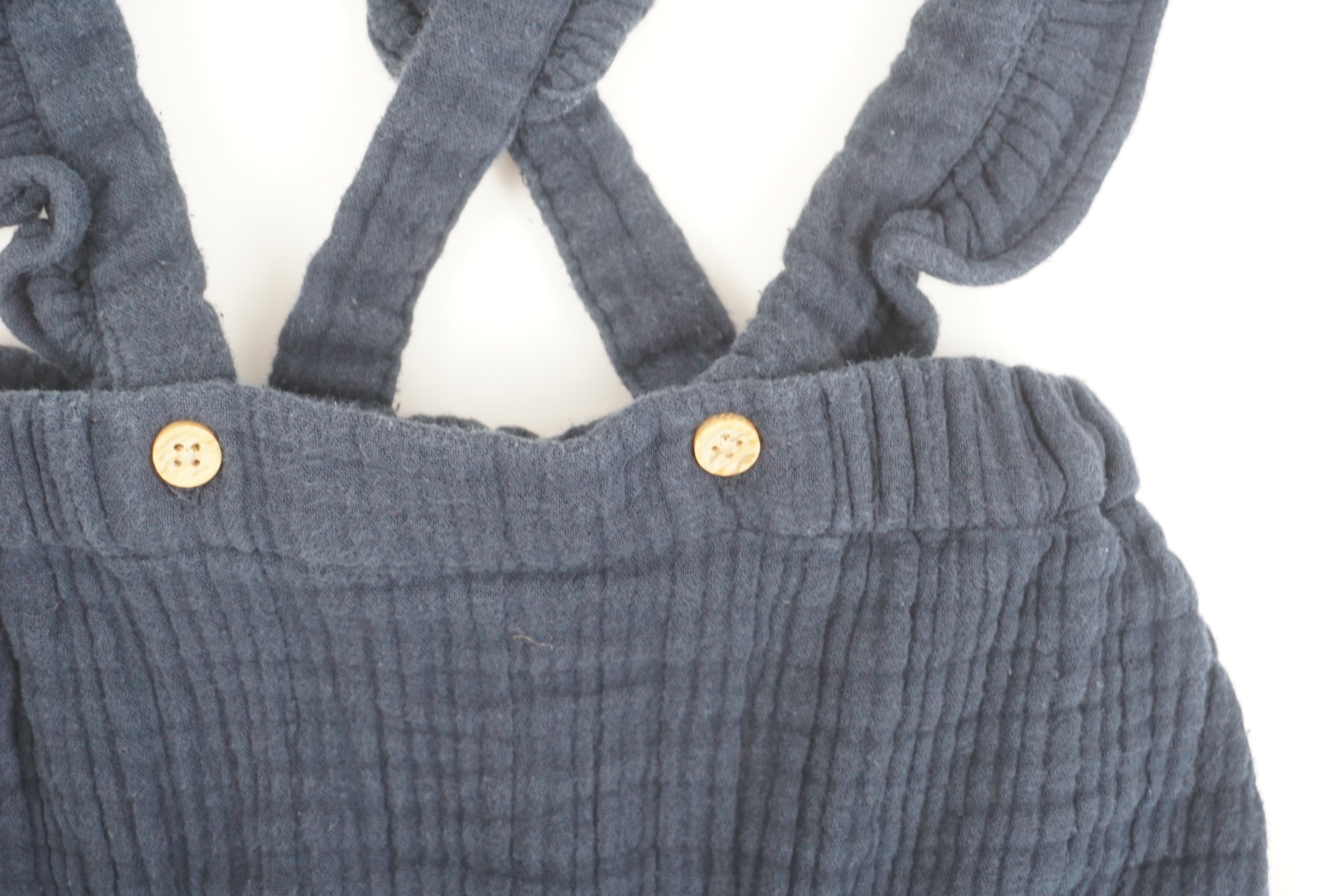 Bloomer à bretelles Bleu - 9 mois