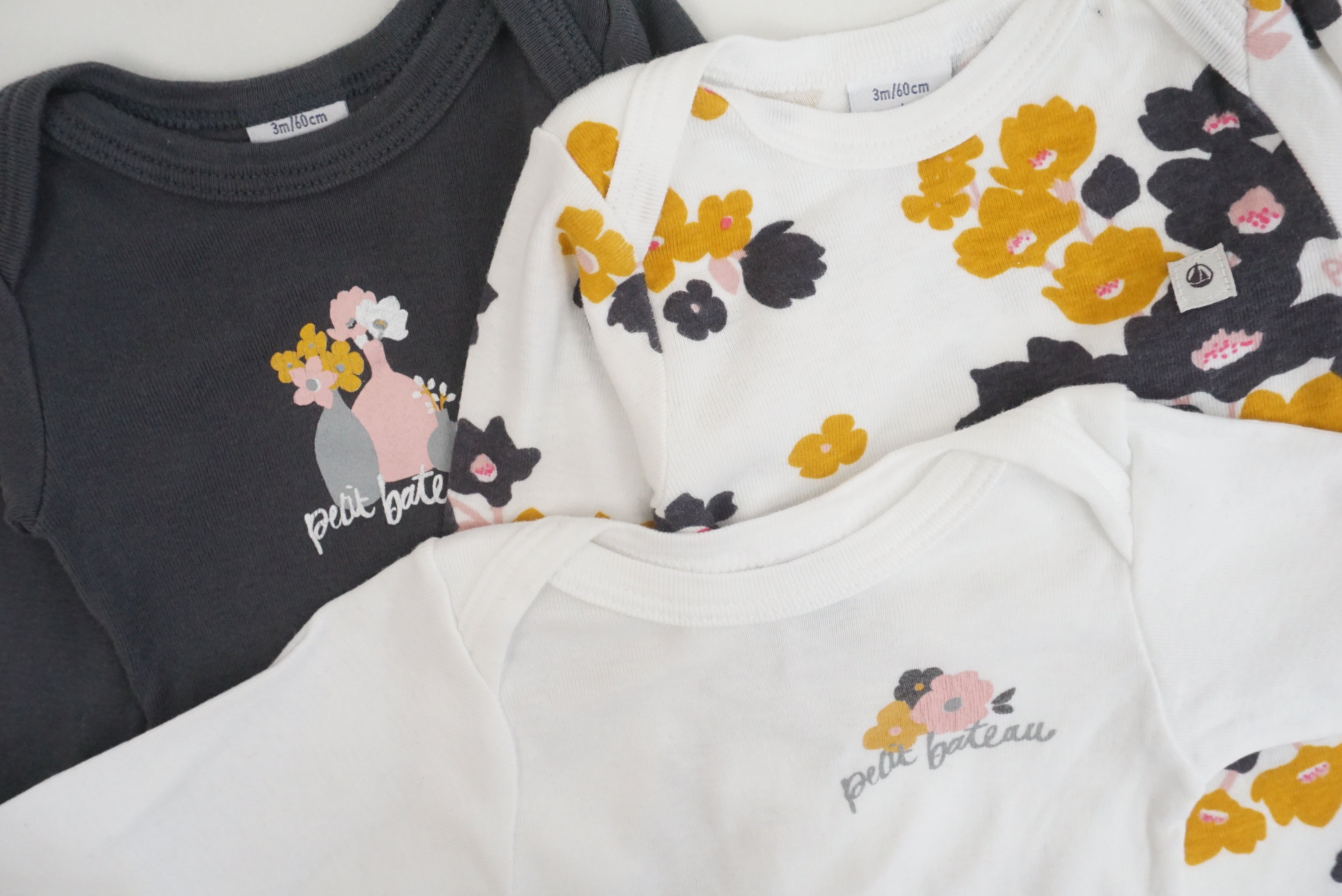 Lot de 3 bodies Multicolore - 3 mois