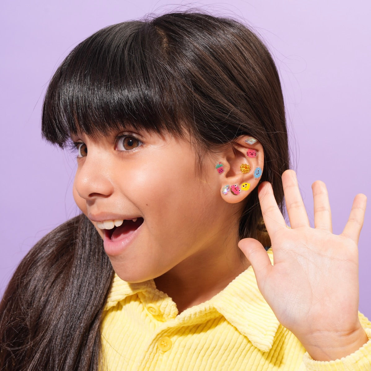 Boucles d'oreilles autocollantes Kawaii