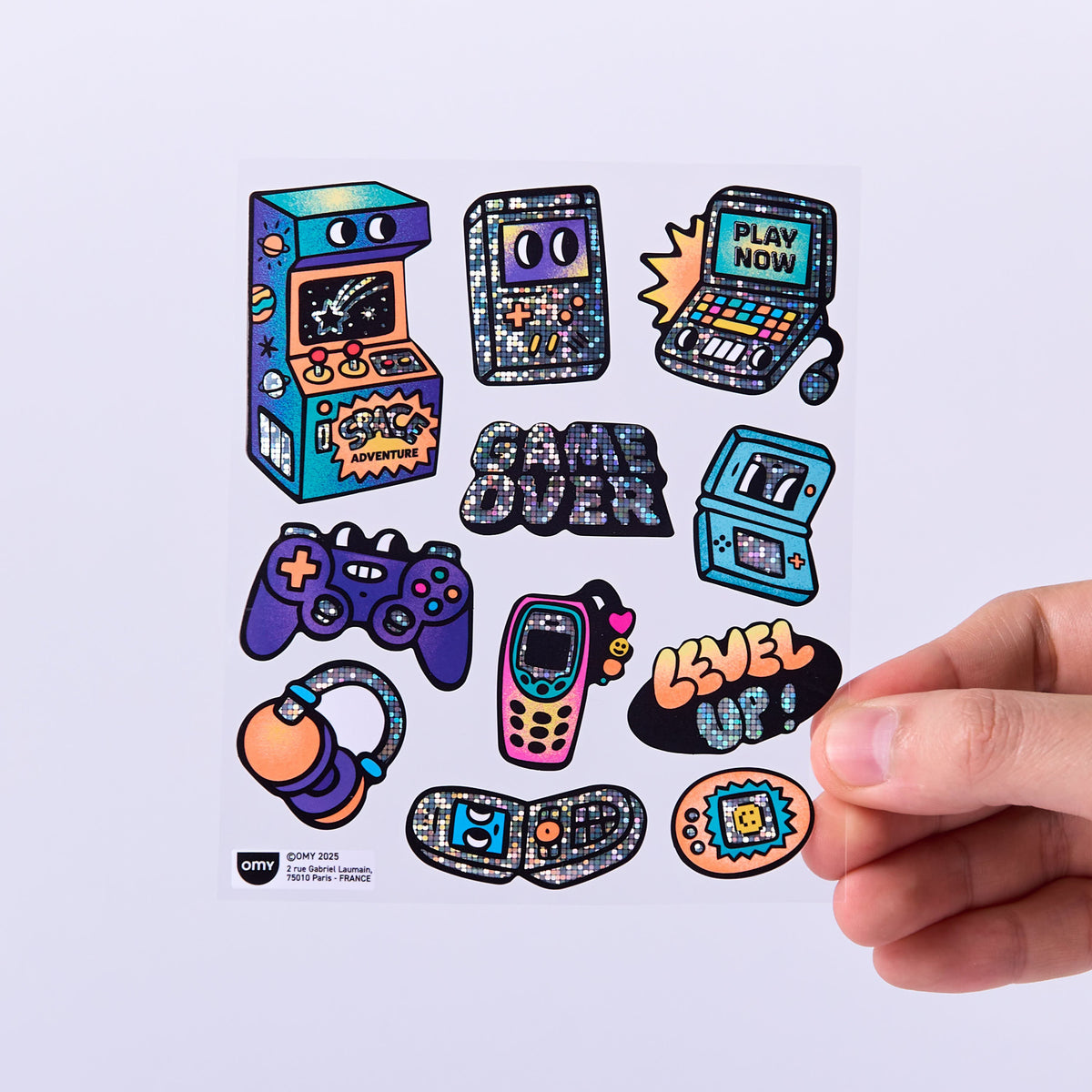 Détails des stickers Big Video Games