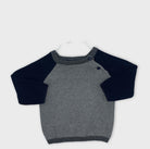 0-Pull H&M bicolore gris et bleu marine 👕