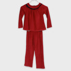 0-Ensemble CYRILLUS, taille 6 ans, rouge en velours 👧
