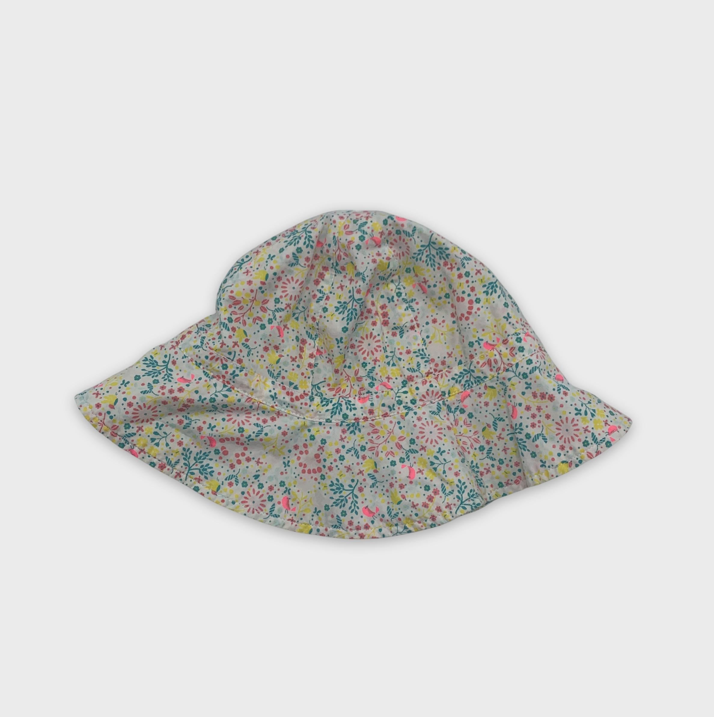 0-Petit Bateau ⛵ Chapeau bébé à motifs floraux