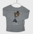 0-T-shirt manches longues Bout'chou, 36 mois, motif ours 🐻🎩