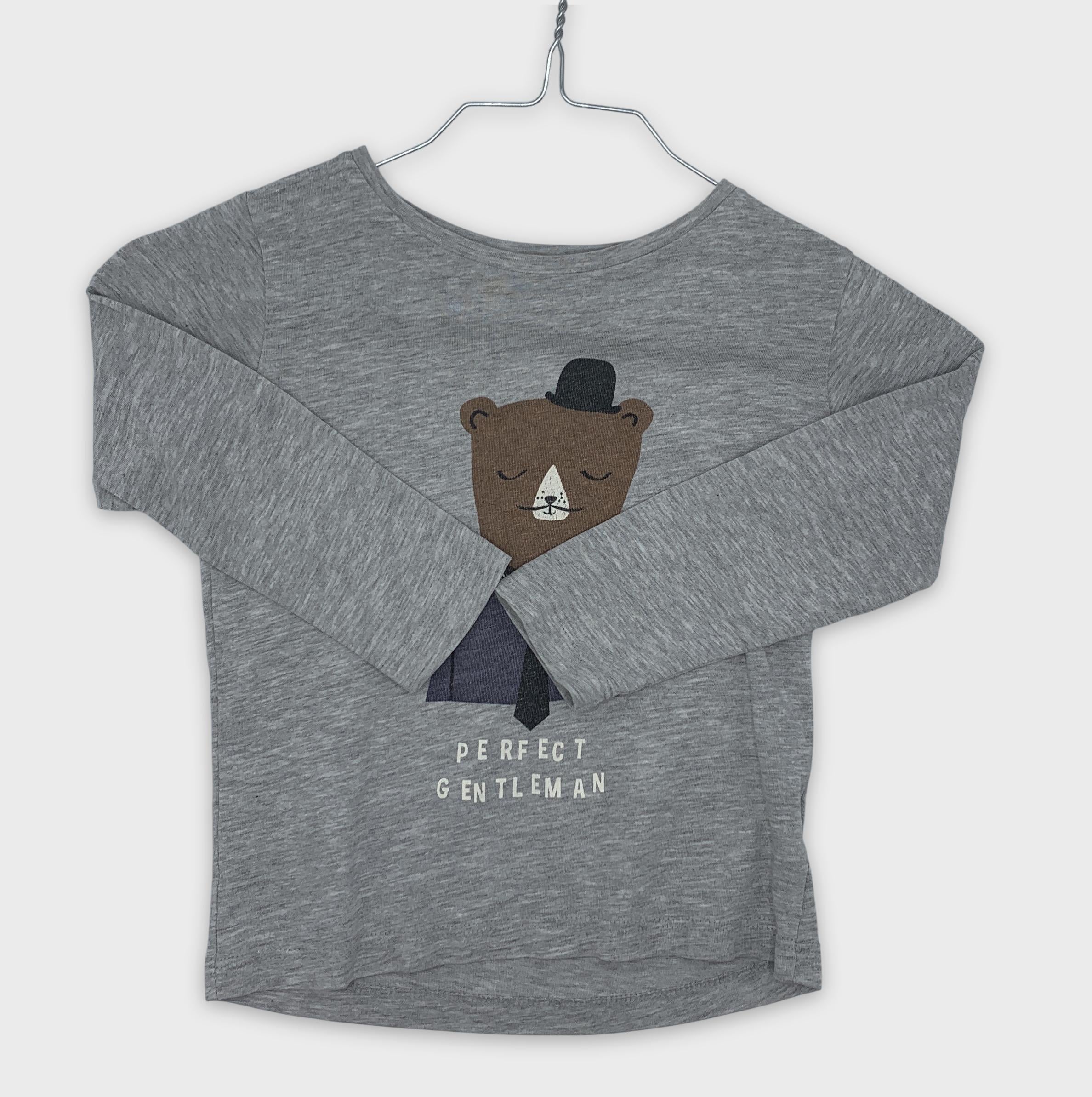 0-T-shirt manches longues Bout'chou, 36 mois, motif ours 🐻🎩