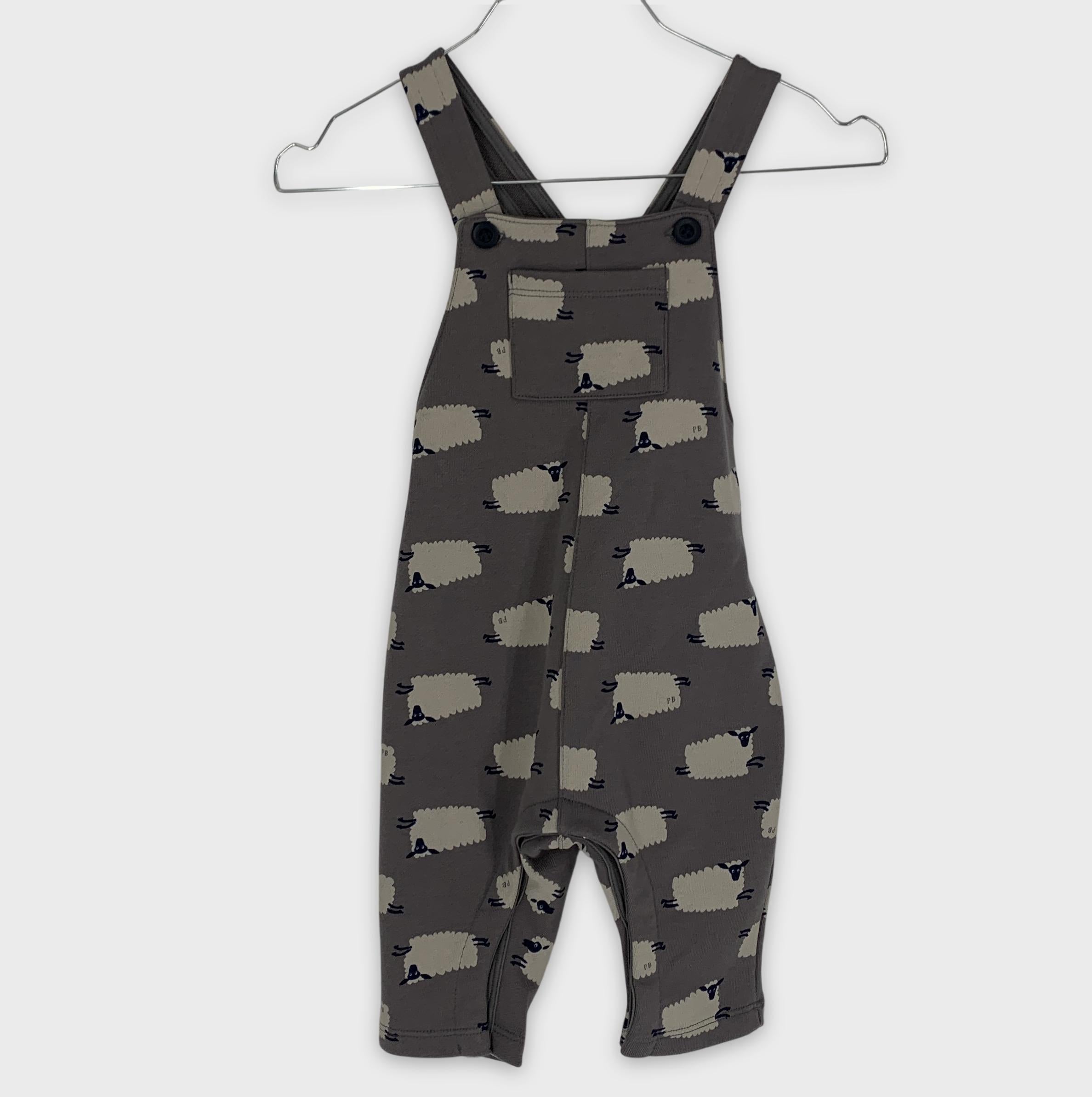 0-Salopette Petit Bateau, 12 mois, motif moutons 🐑
