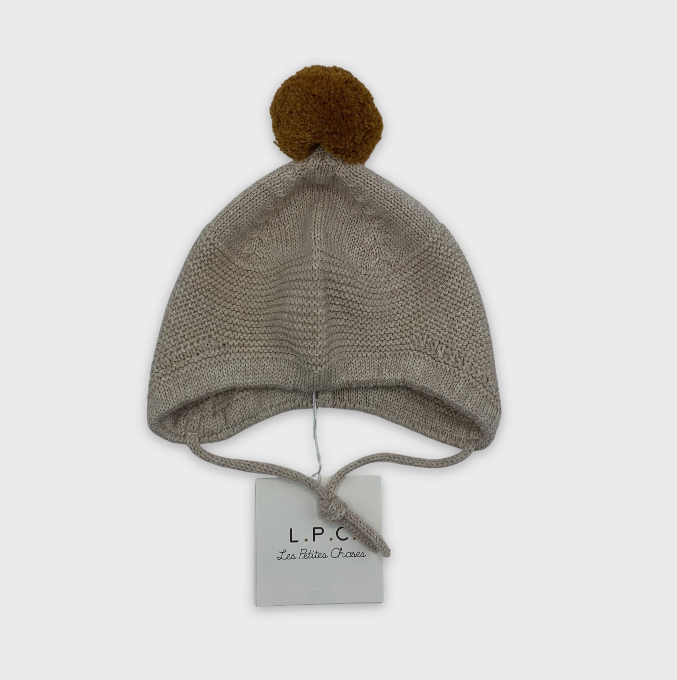 0-L.P.C. Les Petites Choses 🧶 Bonnet en laine mérinos avec pompon