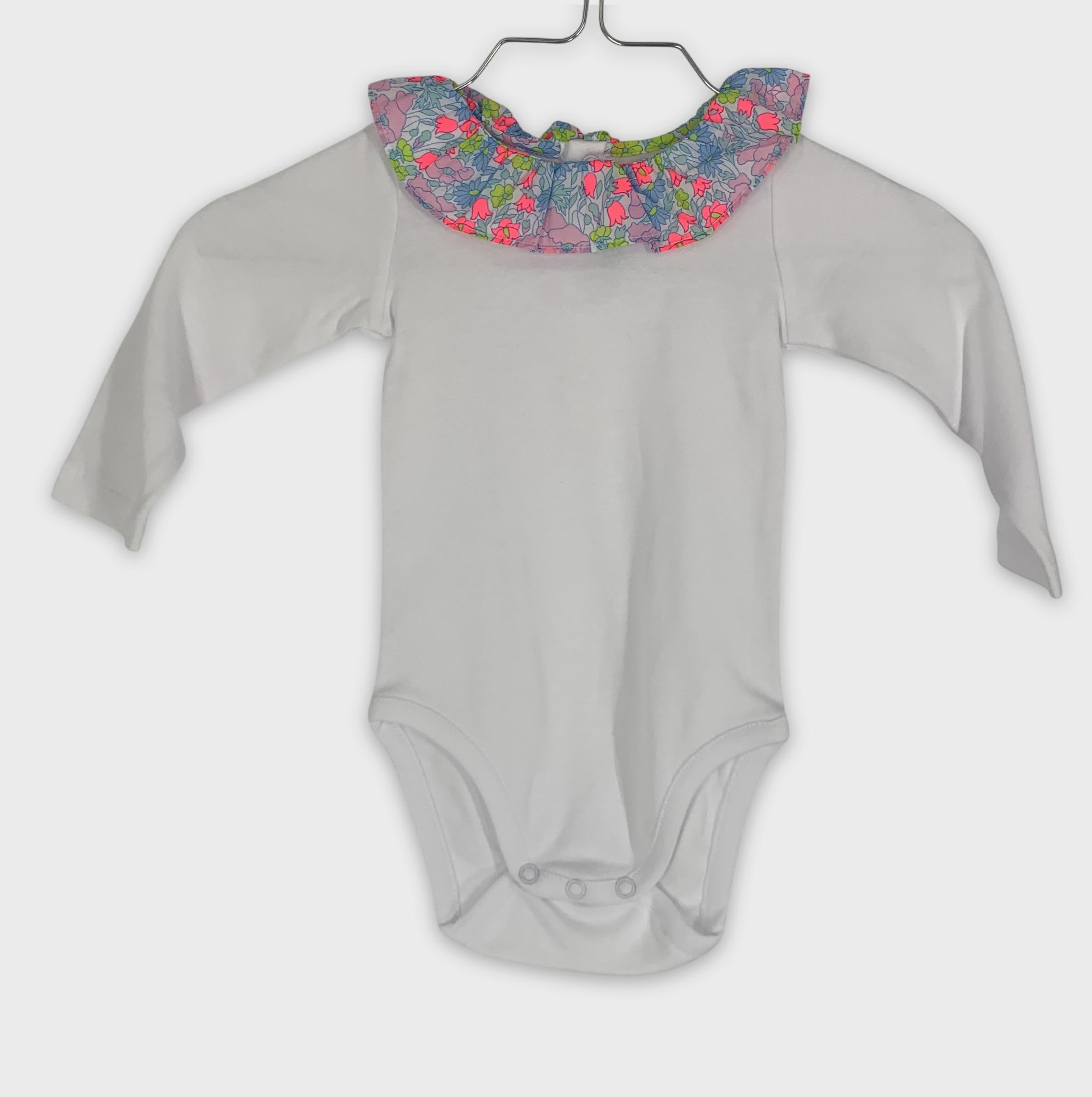 0-Body Jacadi Paris 6M avec col à fleurs 🌸