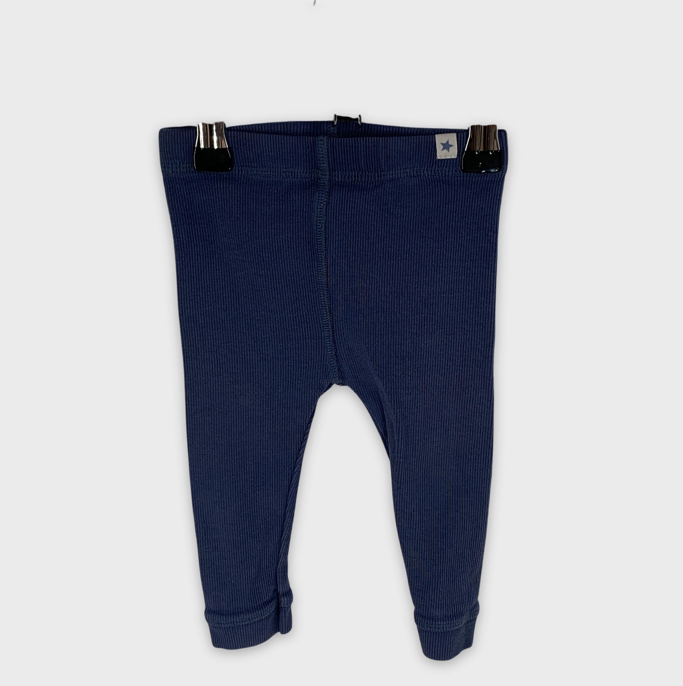 0-Pantalon ZARA, 6-9 mois, bleu côtelé 👖