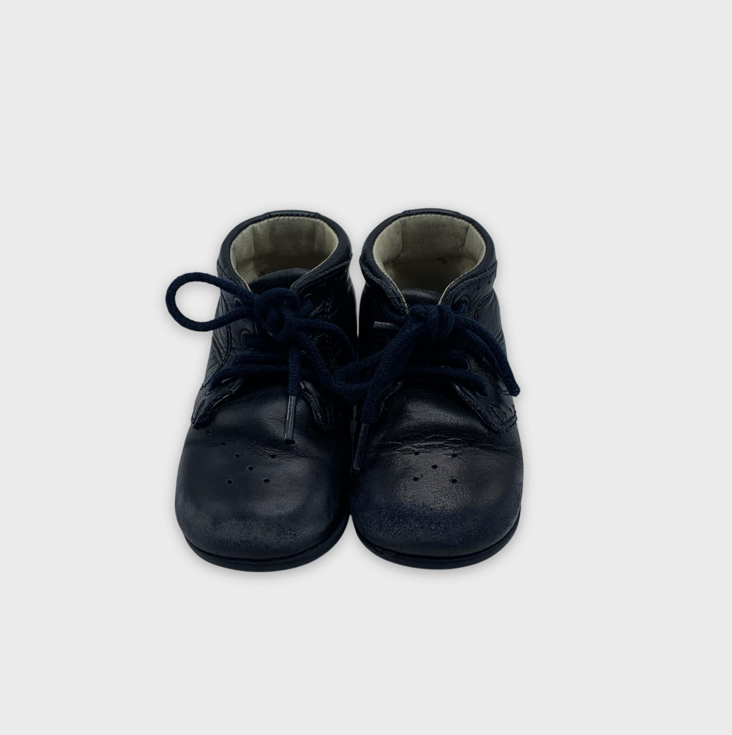 0-Jacadi 👞 Bottines en cuir marine T21