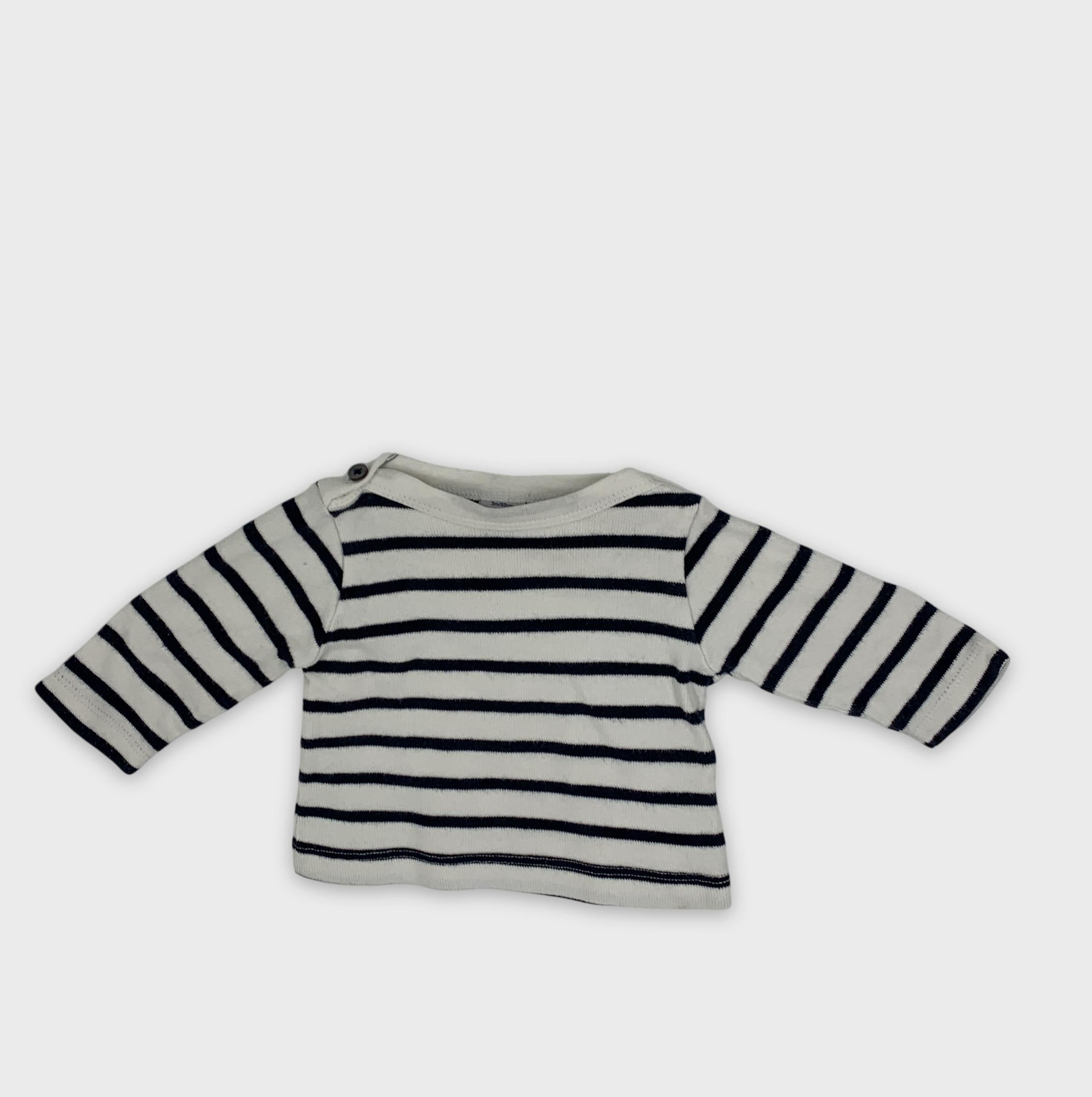 0-T-shirt rayé Petit Bateau ⚓️, 3m/60cm