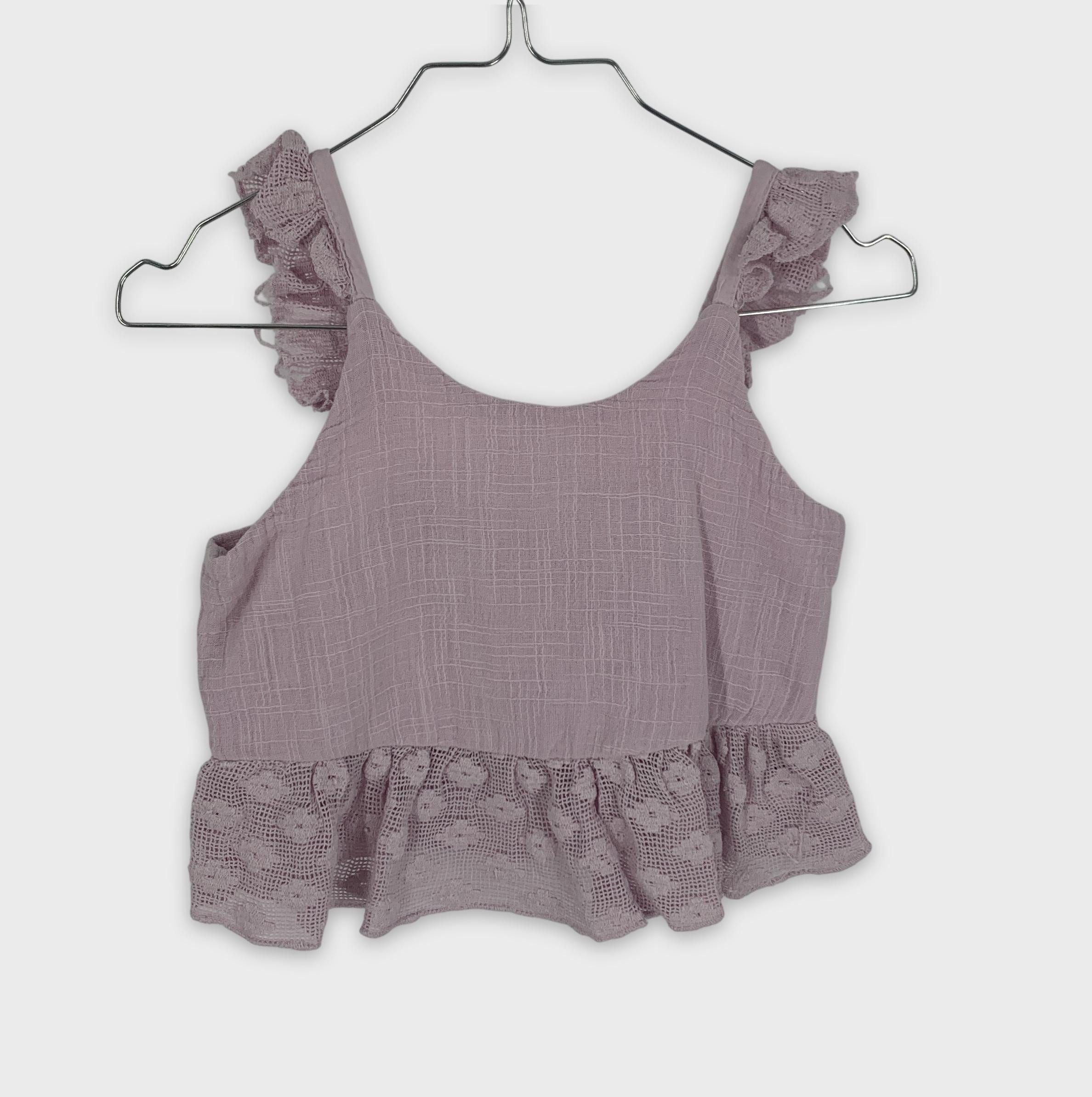 0-Top Zara à volants et dentelle🌸