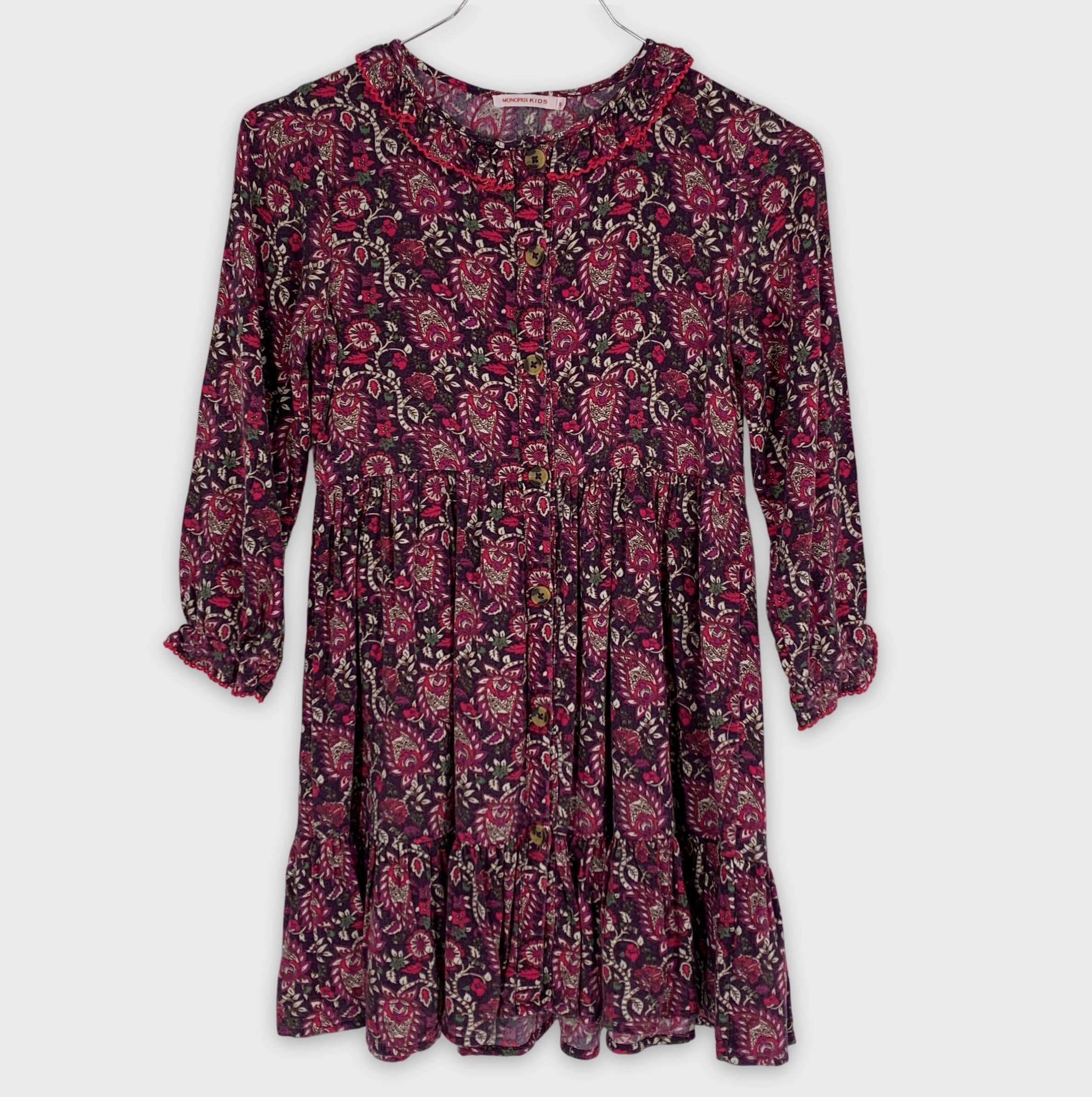 0-Robe fleurie MONOPRIX KIDS, taille 8 ans 👧