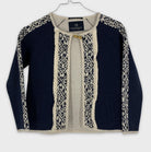 0-Gilet Scotch & Soda R'Belle bleu marine et motifs ethniques 🧥