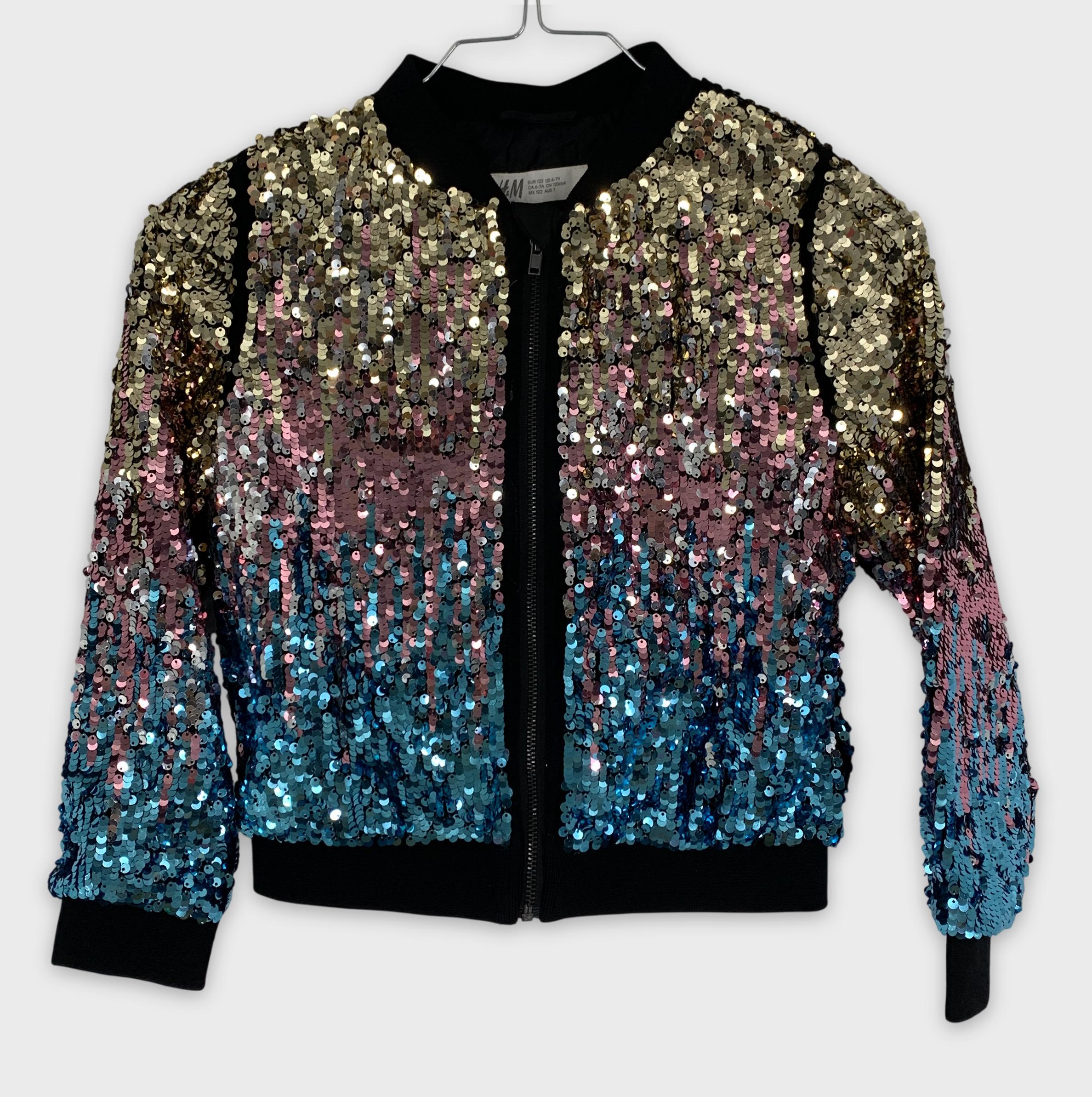 0-Veste bomber H&M à sequins multicolores ✨