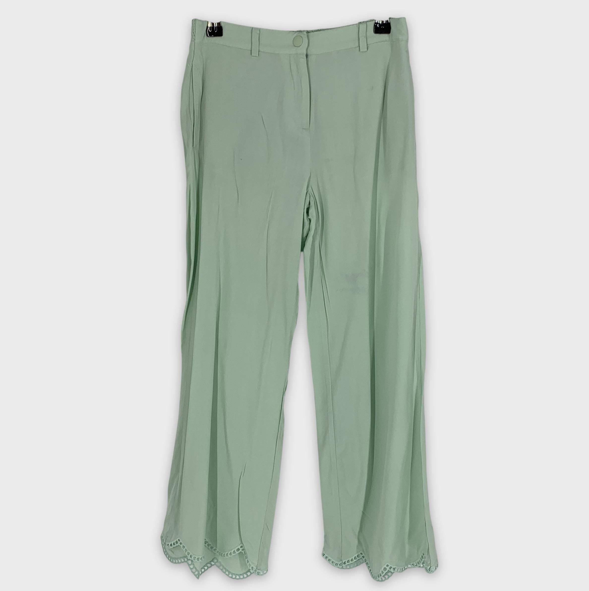 0-Pantalon Stella McCartney Kids, coupe droite avec détails dentelle 🌿