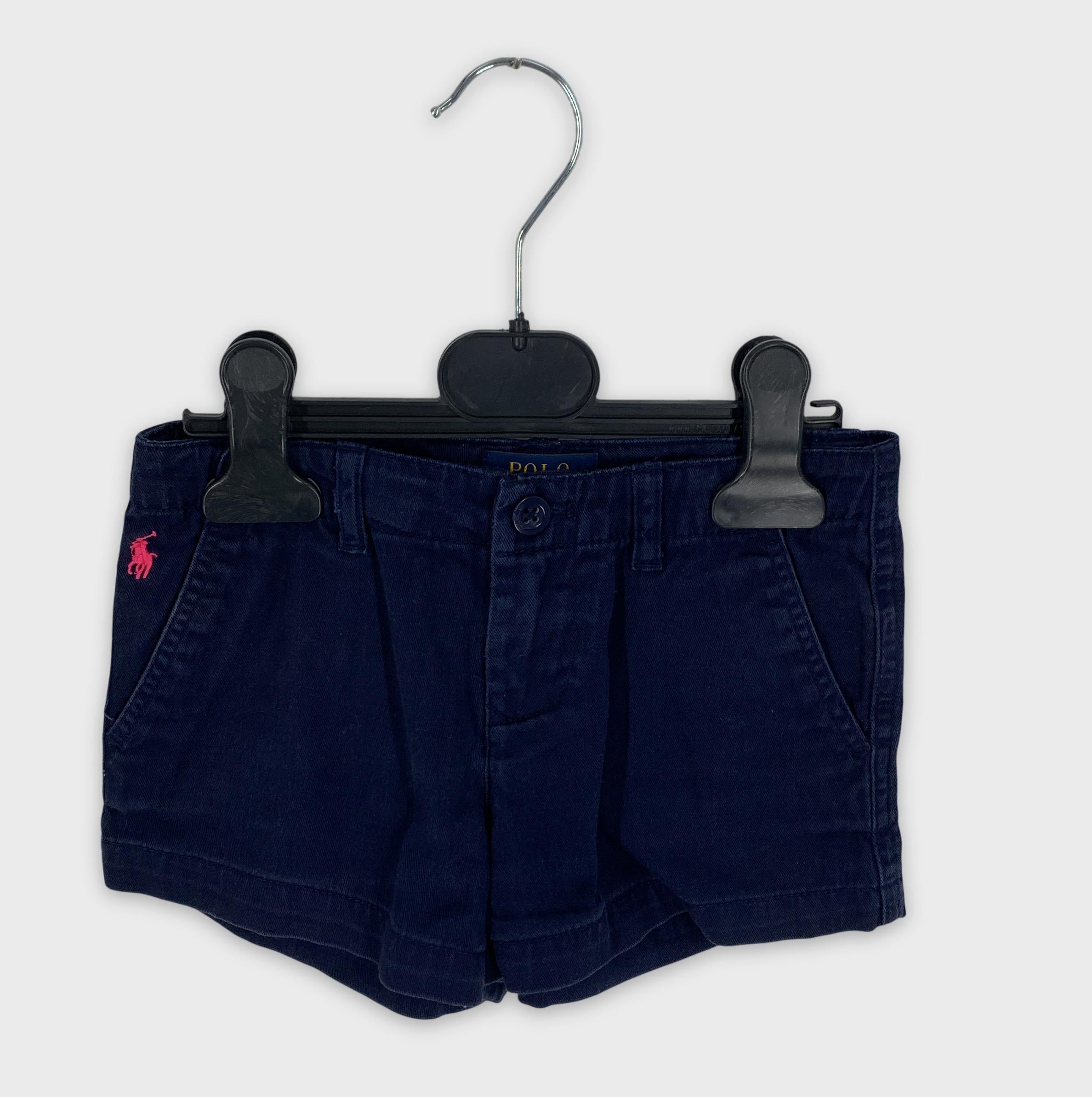 0-Short Polo Ralph Lauren 🐎, taille 6, bleu marine