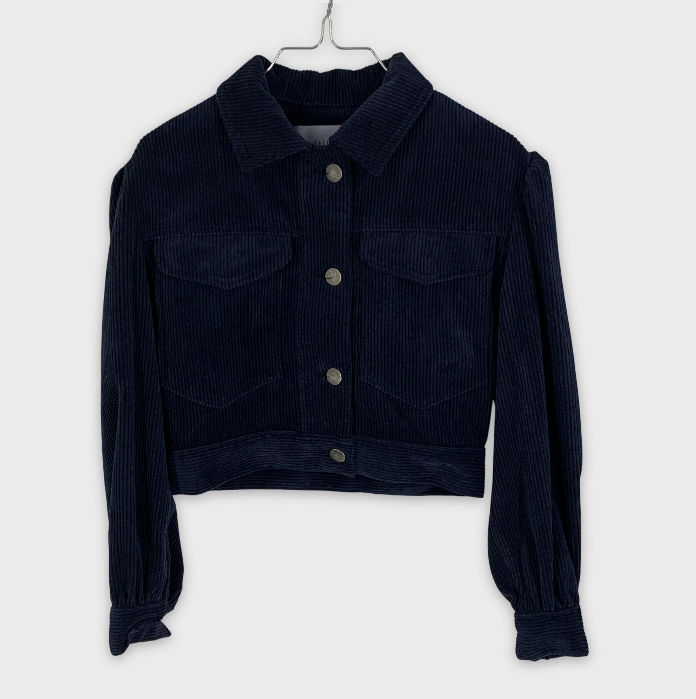 0-Veste INDEE en velours côtelé bleu marine 🧥