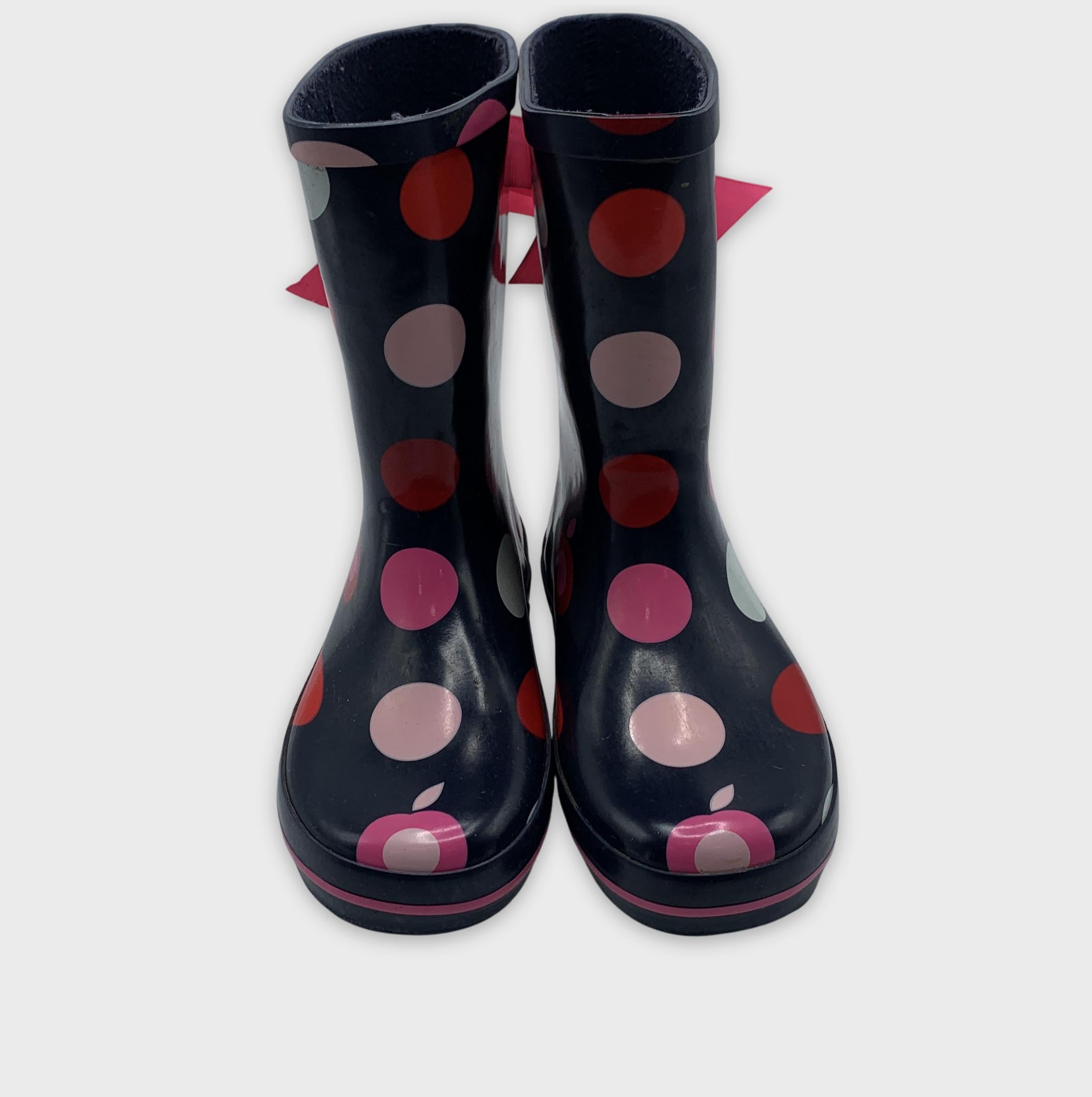 0-Bottes de pluie à pois avec noeud🎀, marque inconnue