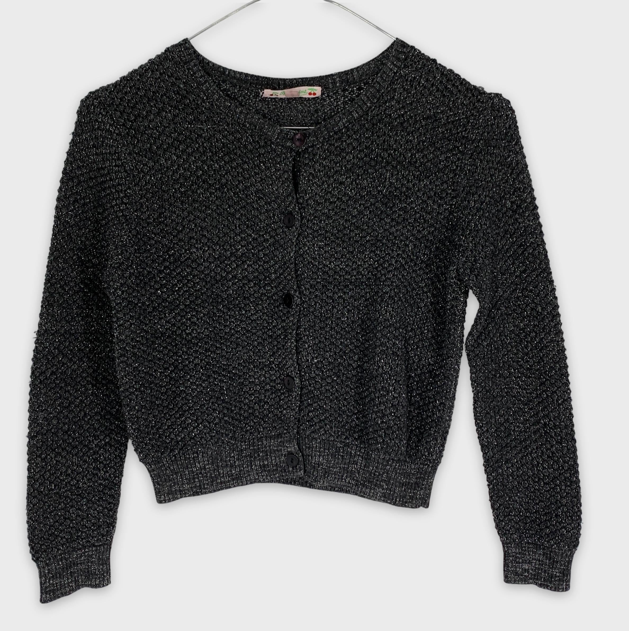 0-Cardigan maille gris chiné Bonpoint, taille 8 ans ✨