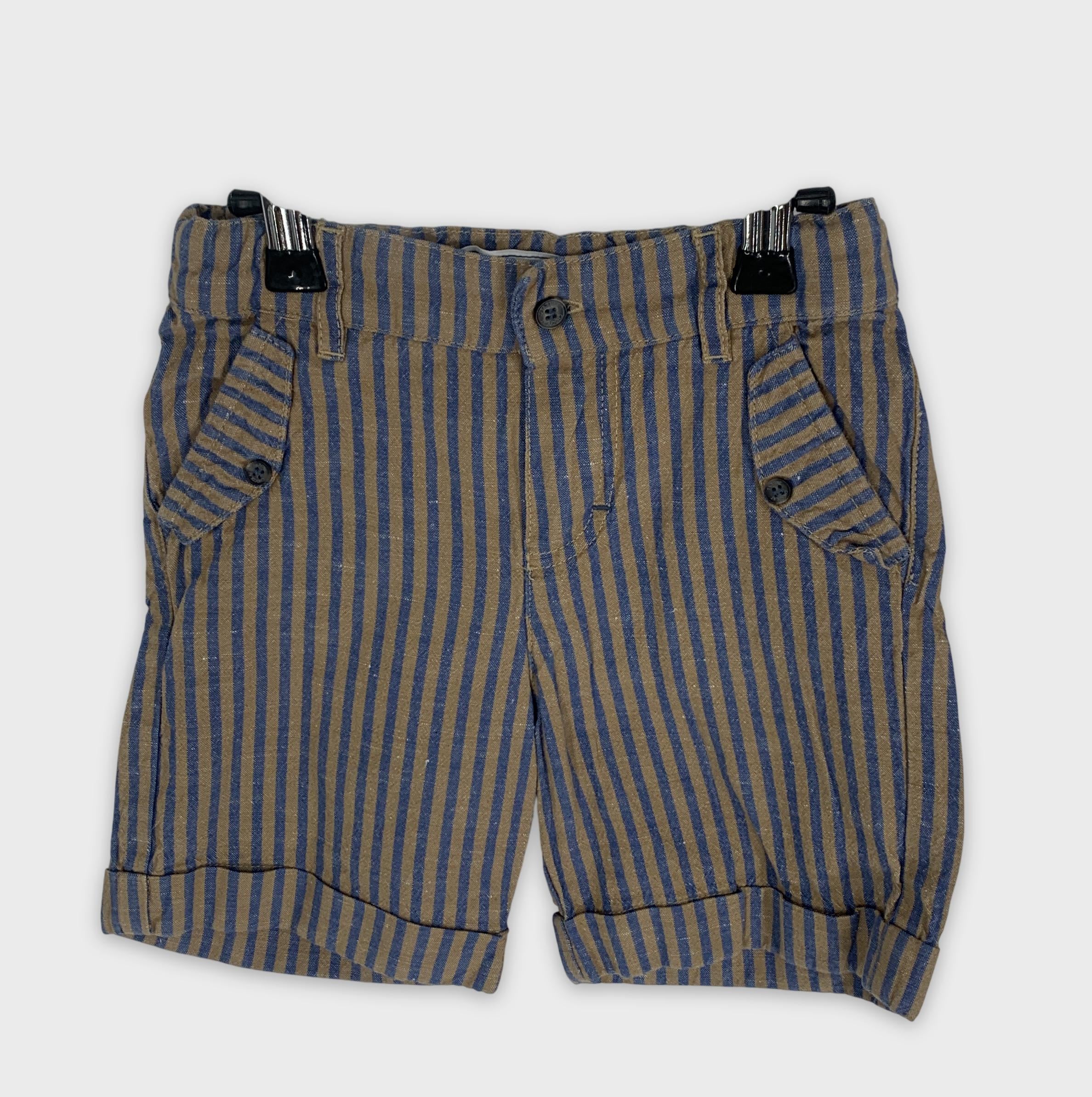 0-Pantalon rayé Tarine et Chocolat 4A