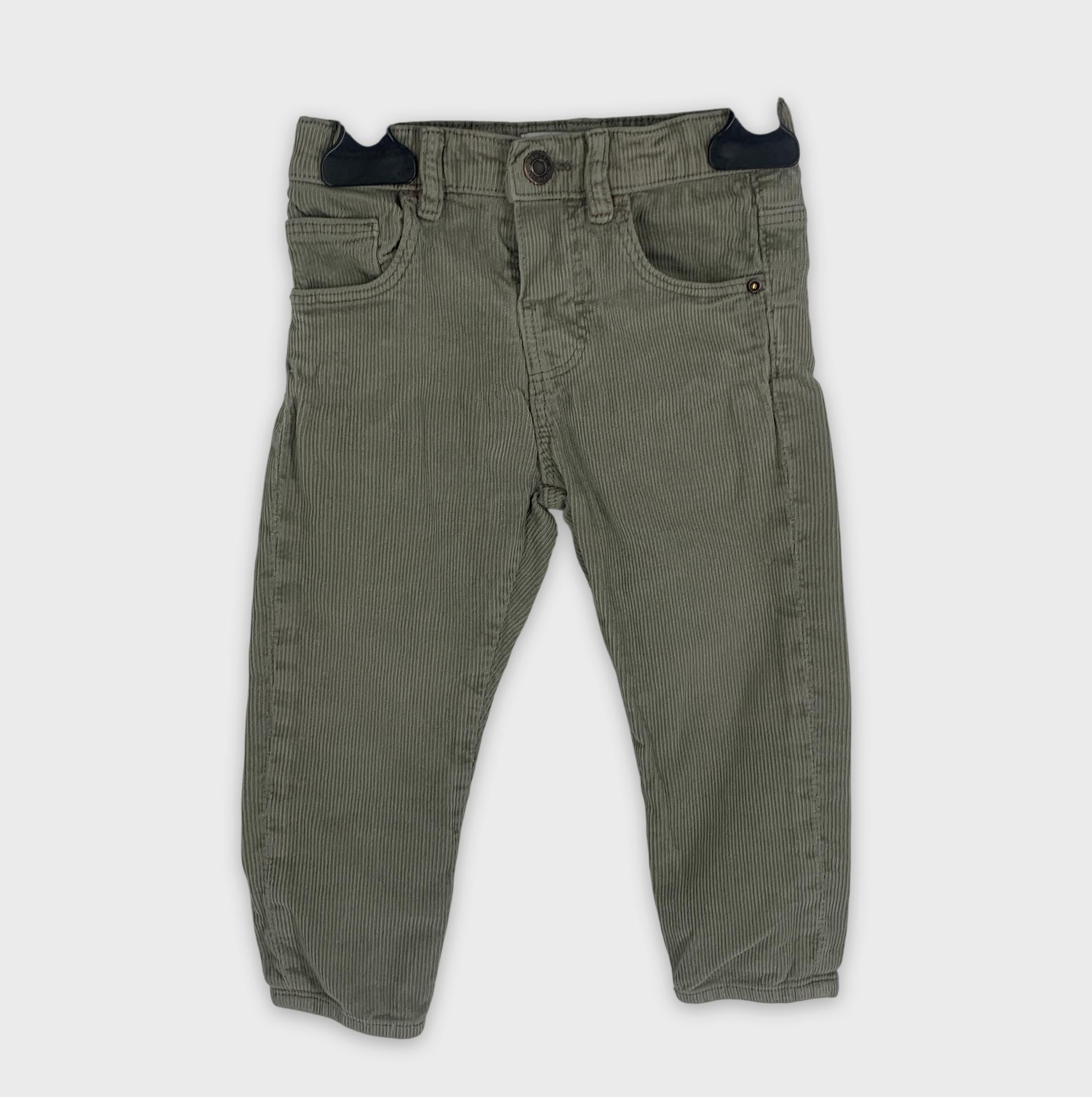 0-Pantalon ZARA, 18-24 mois, velours côtelé 🧸