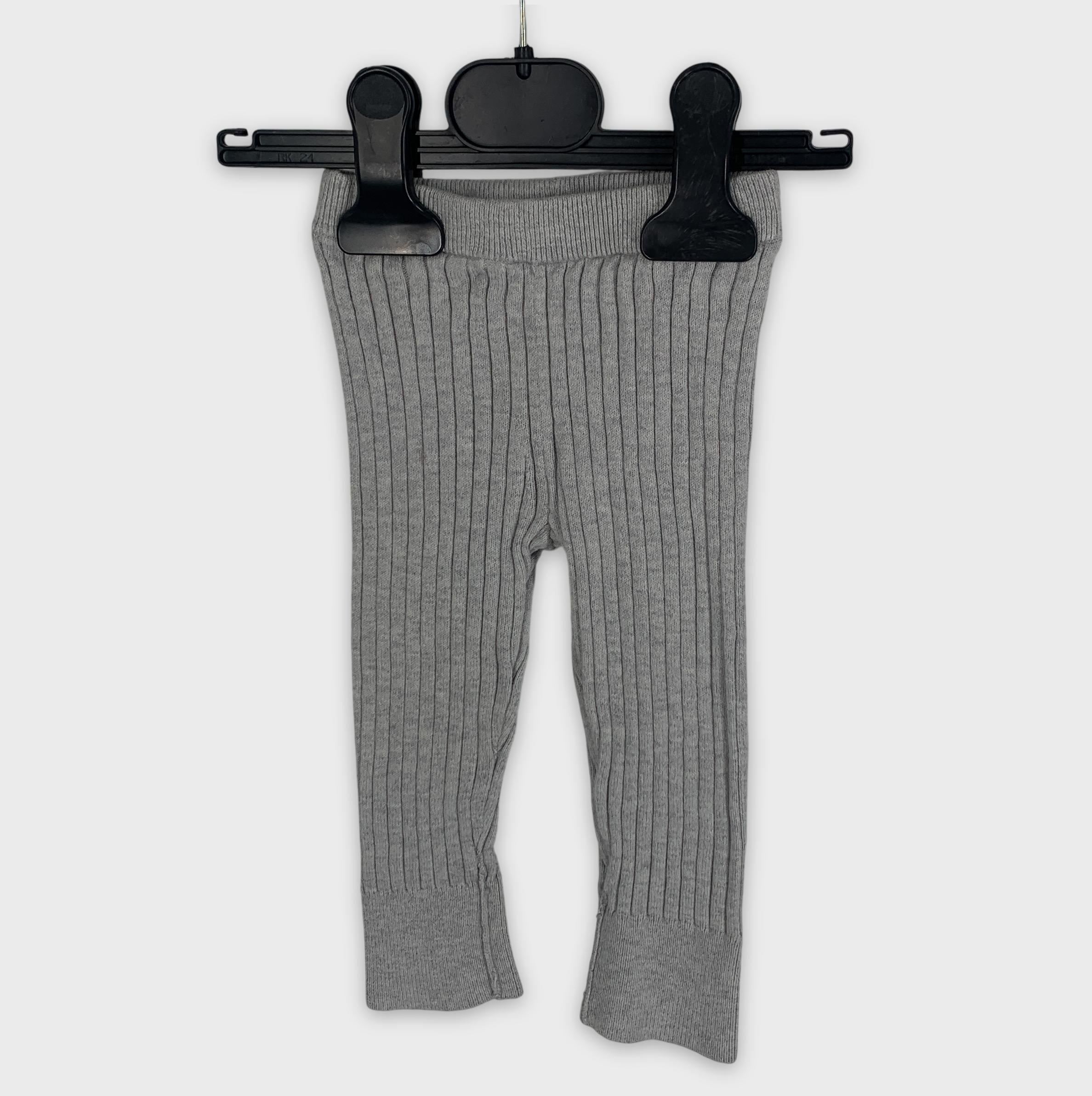 0-Legging côtelé gris Arket, taille 2-6M