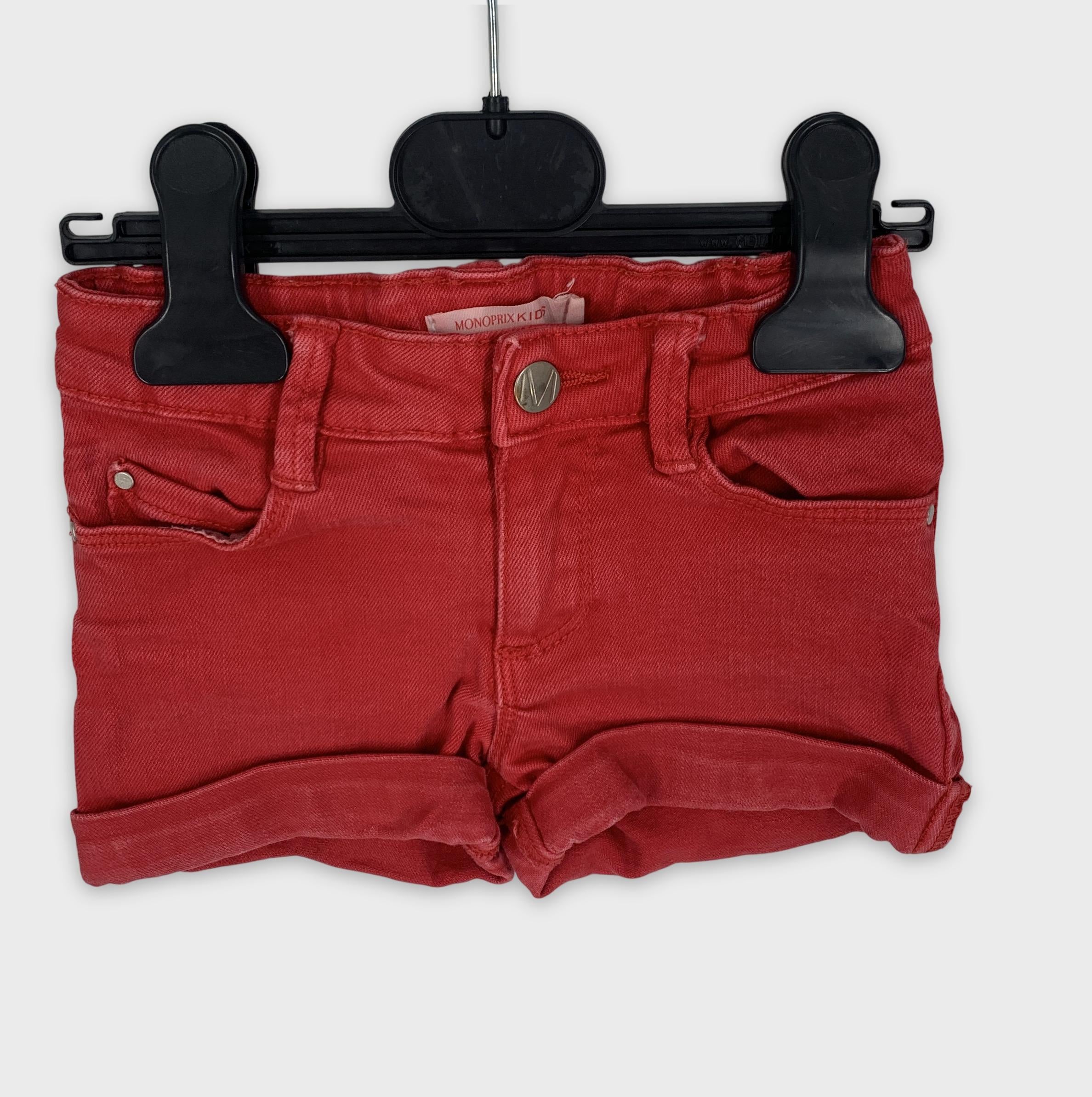 0-Pantalon Rouge MONOPRIX KIDS, taille 4 ans 👖