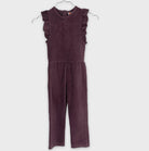 0-Combinaison HEMA violette en velours côtelé avec volants 💜