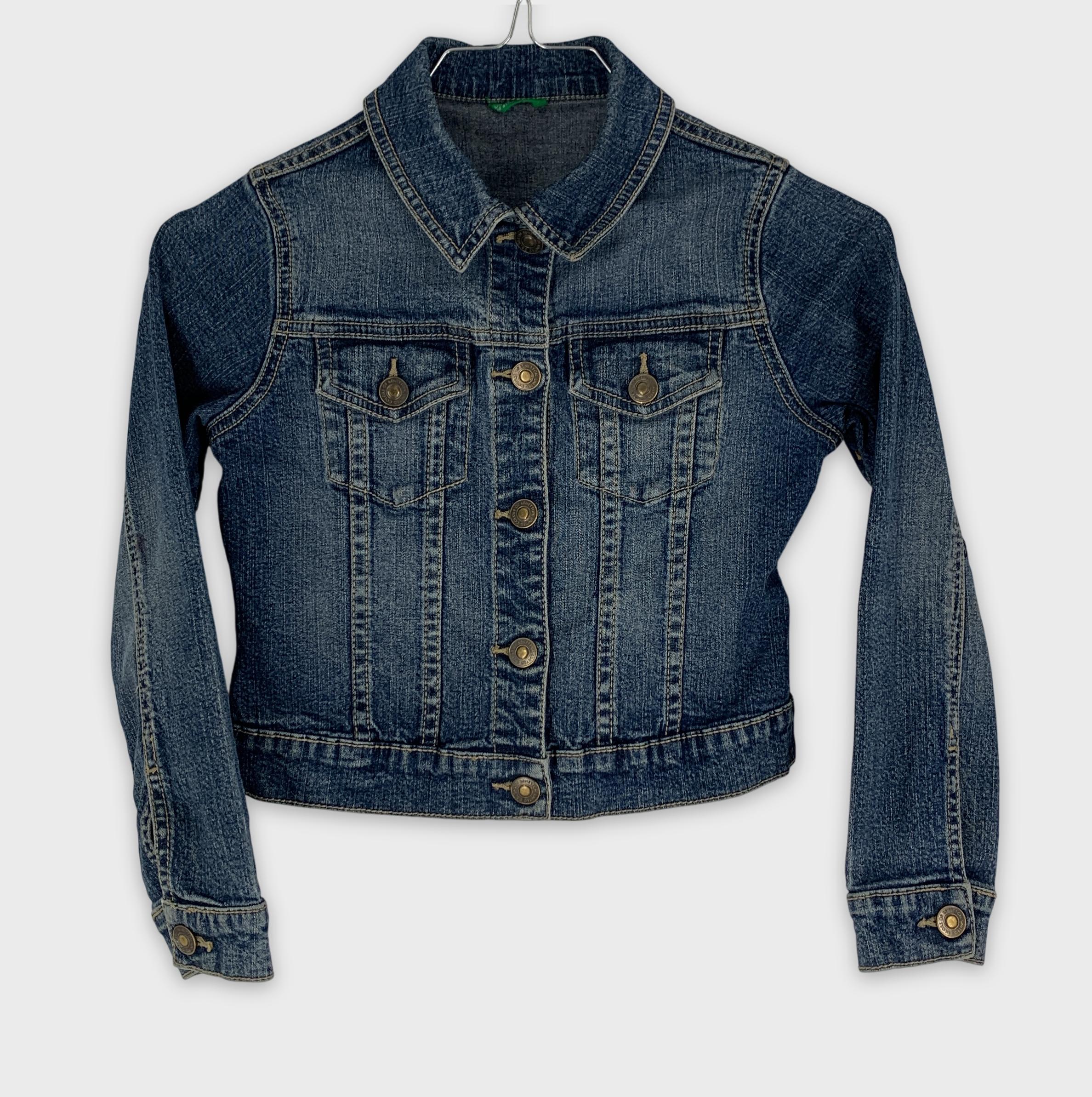 0-Veste en jean 💙 Benetton, modèle classique