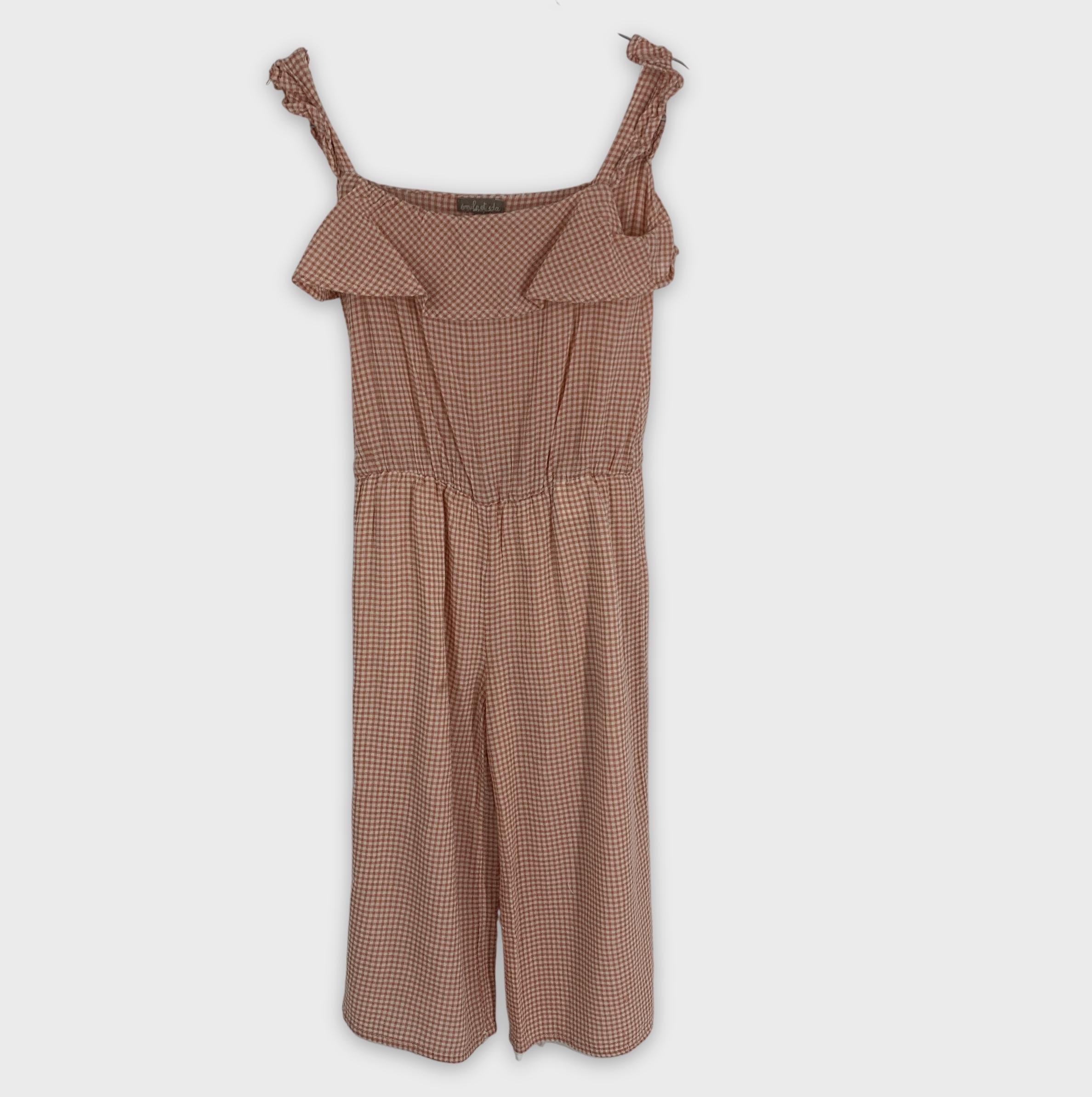 0-Émile et Ida 👧 Robe à carreaux rose et blanc