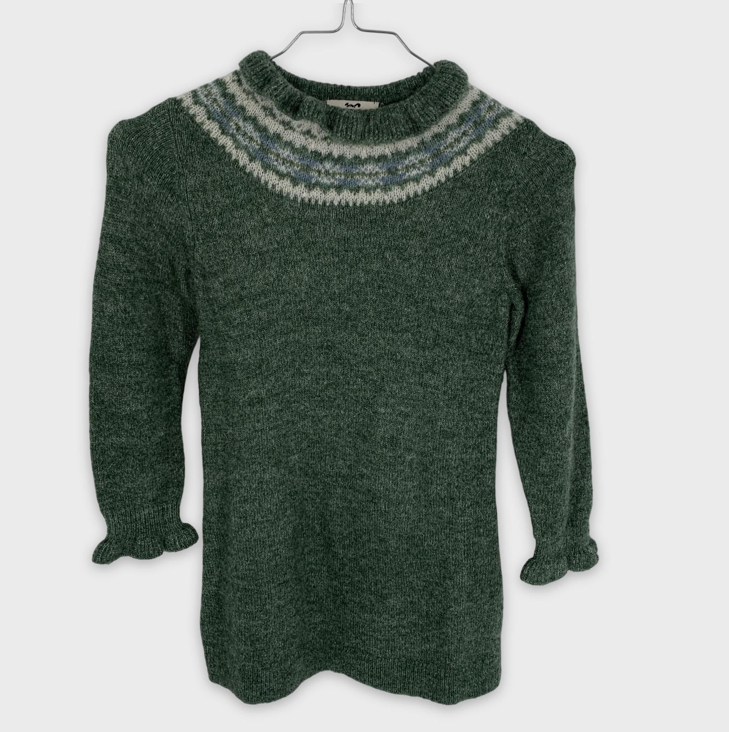 0-CYRILLUS Pull Enfant vert motifs 🍀