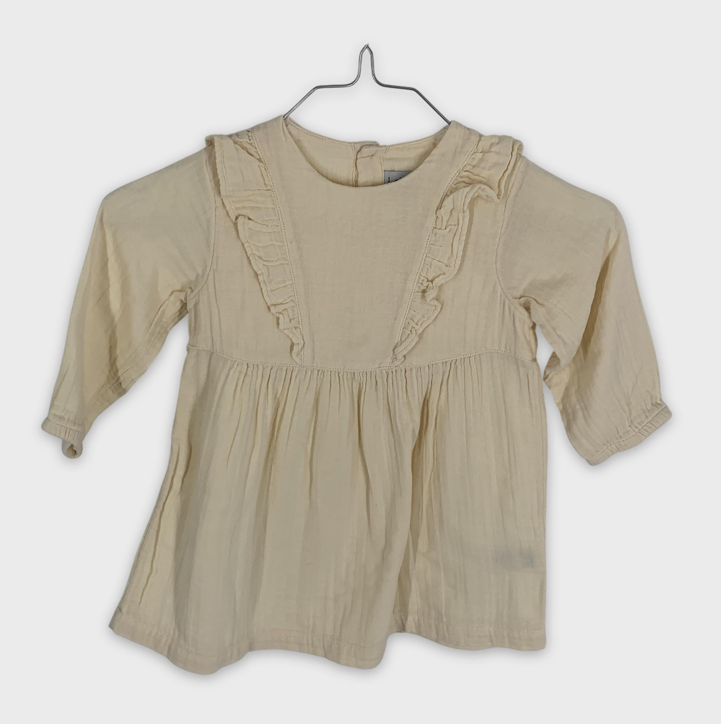 0-Robe Petit Bateau, 24 mois, coton bio 👧