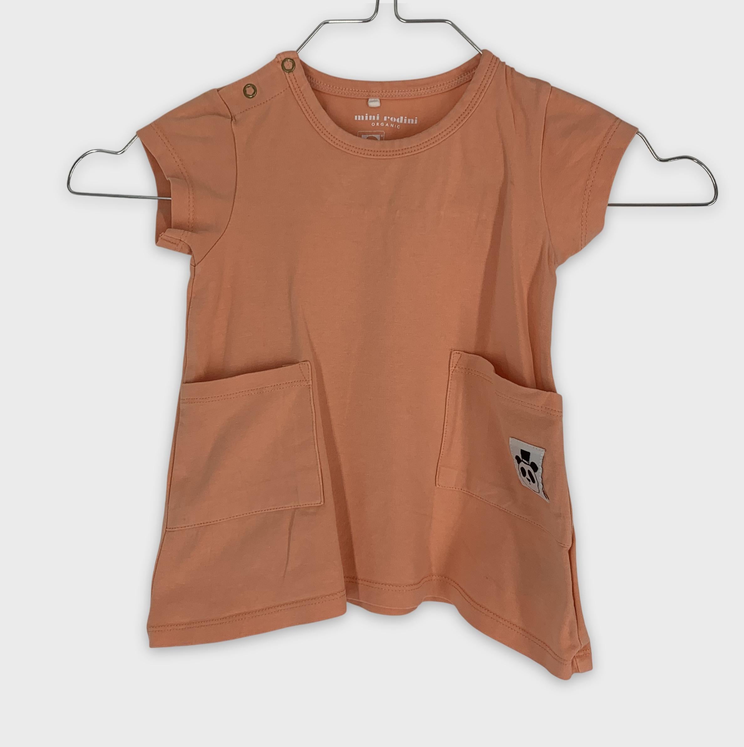 0-Mini Rodini 🐼 Robe T-shirt Pêche à Poches