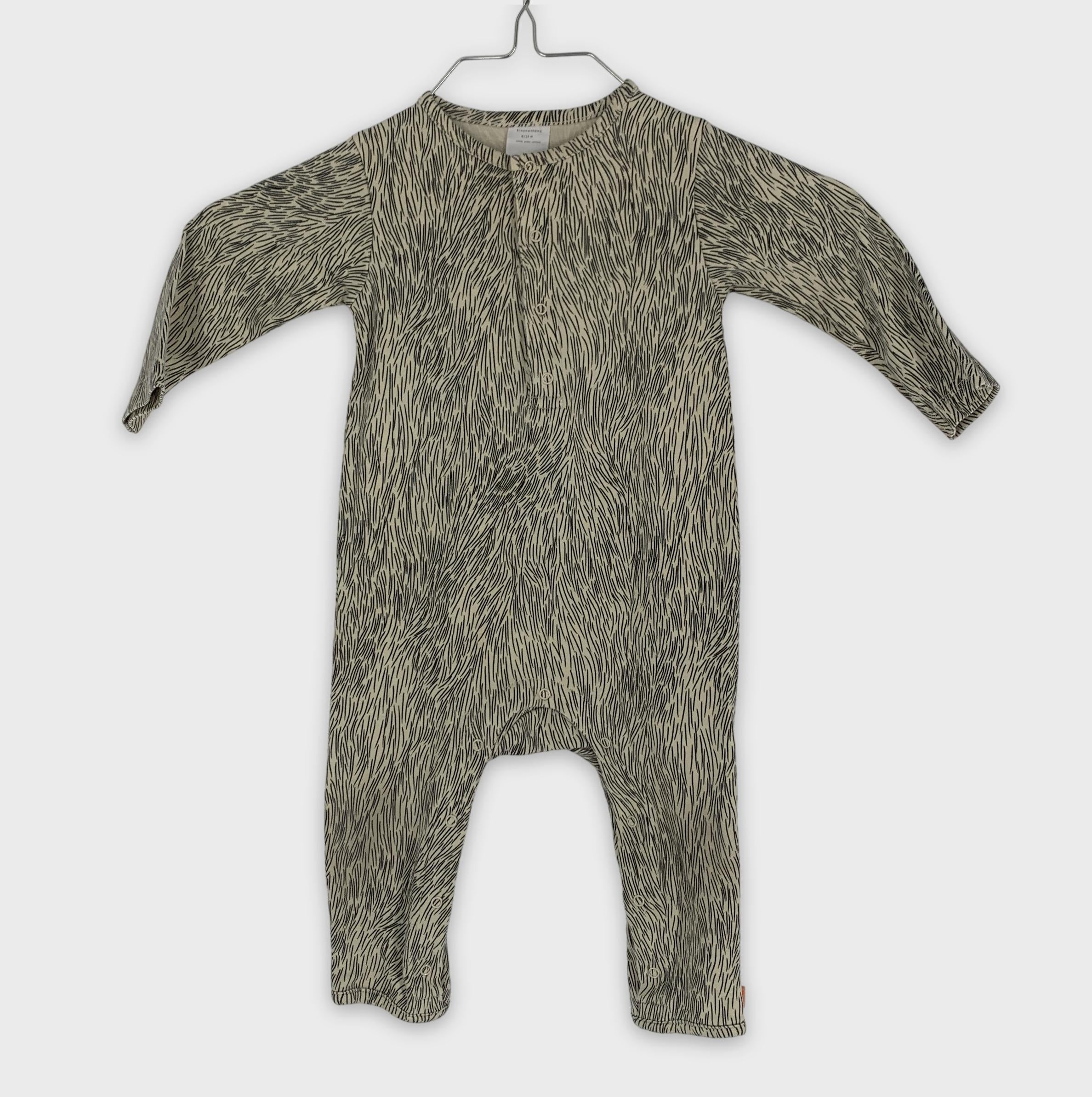 0-Combinaison Tinycottons rayures zébrées 🦓, 6/12 mois