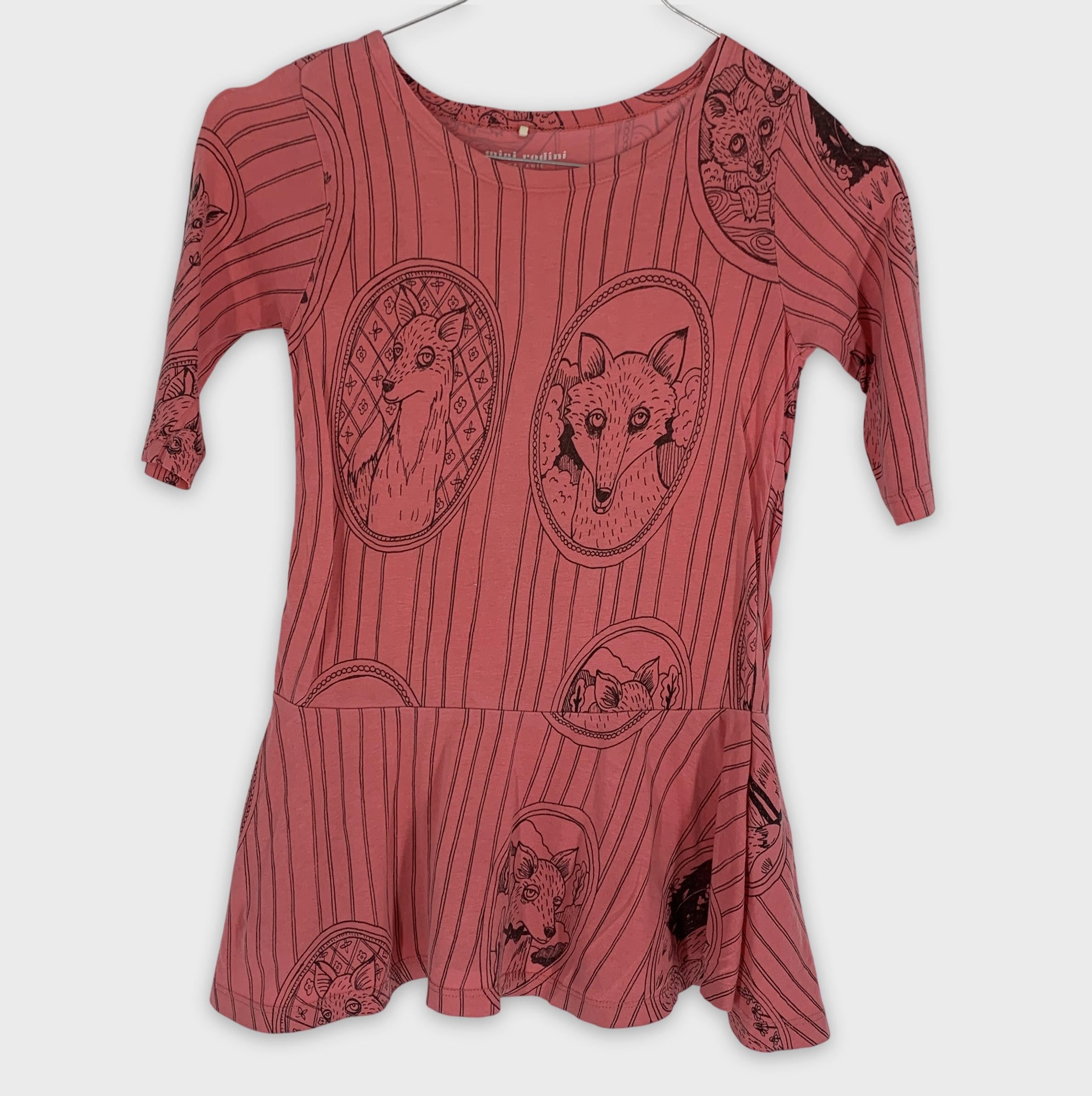 0-Mini Rodini Robe enfant motifs renards 🦊