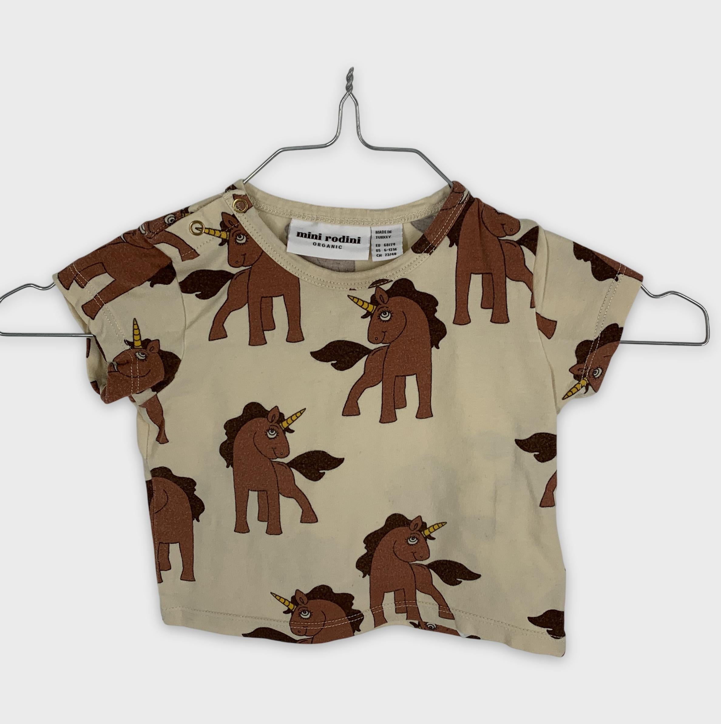 0-Mini Rodini 🦄 T-shirt manches courtes imprimé licornes