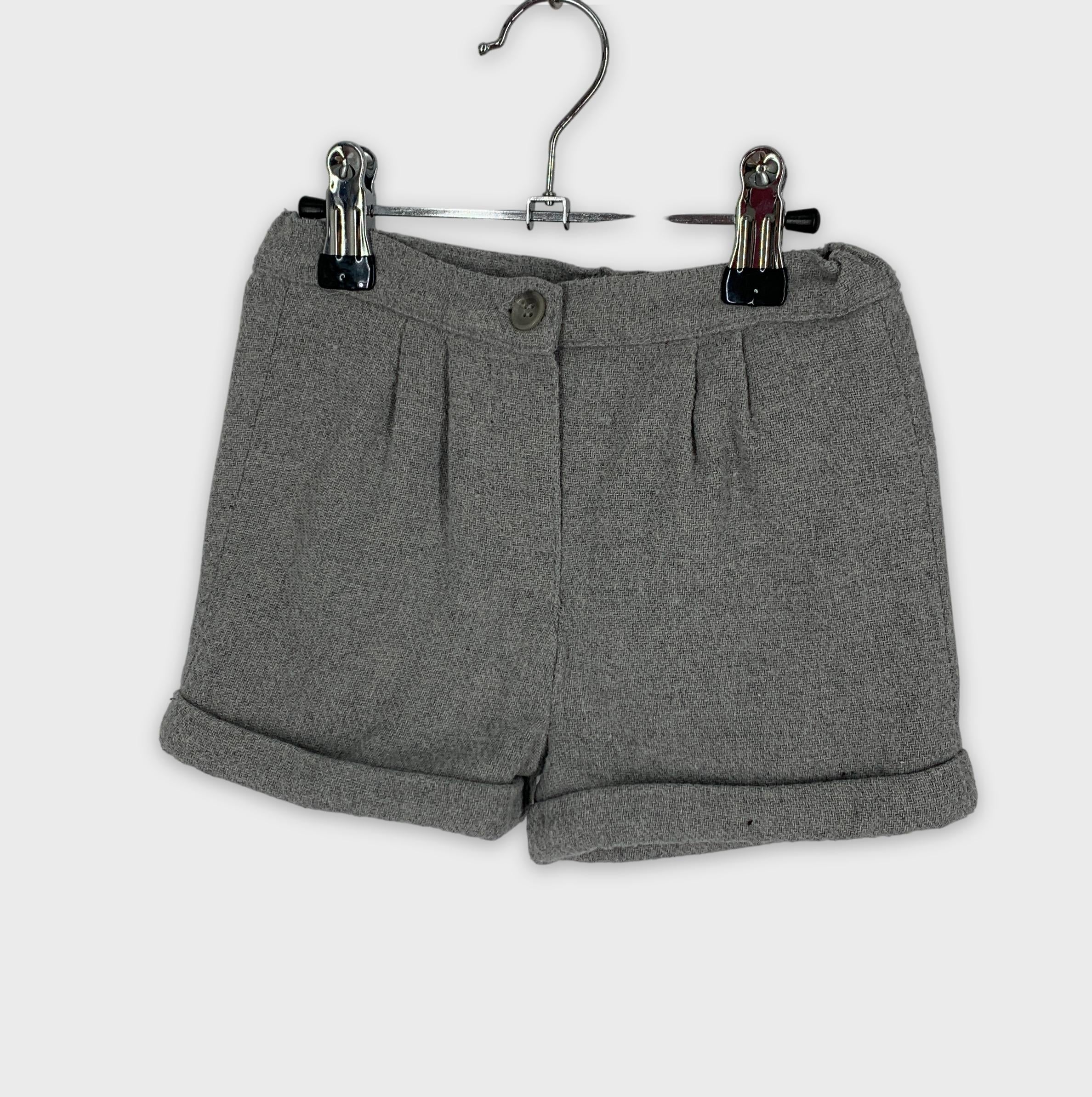 0-Short CYRILLUS Paris, gris chiné, 18M
